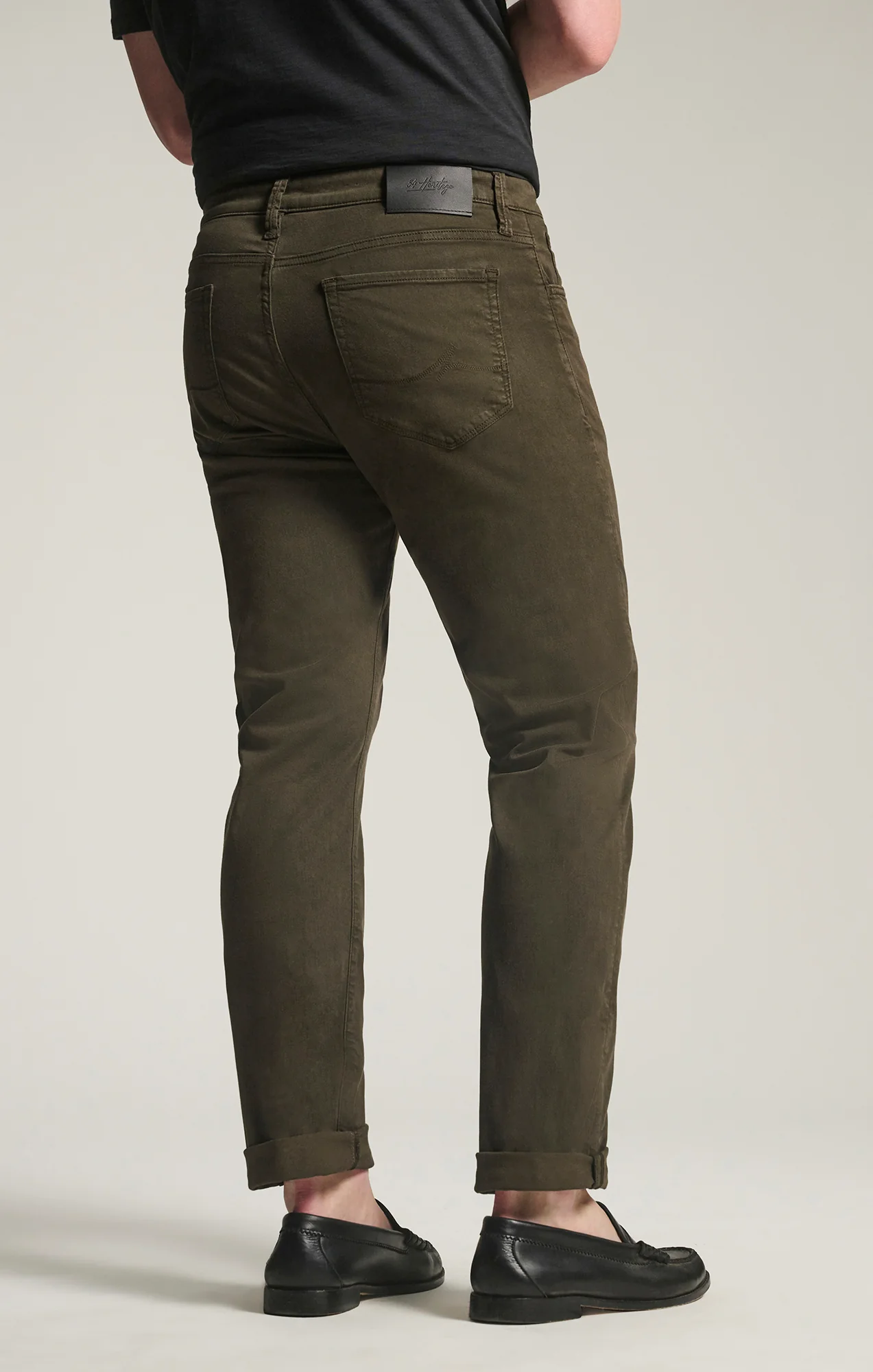 Courage Straight Leg Pants in Green Cactus Twill - Image 4