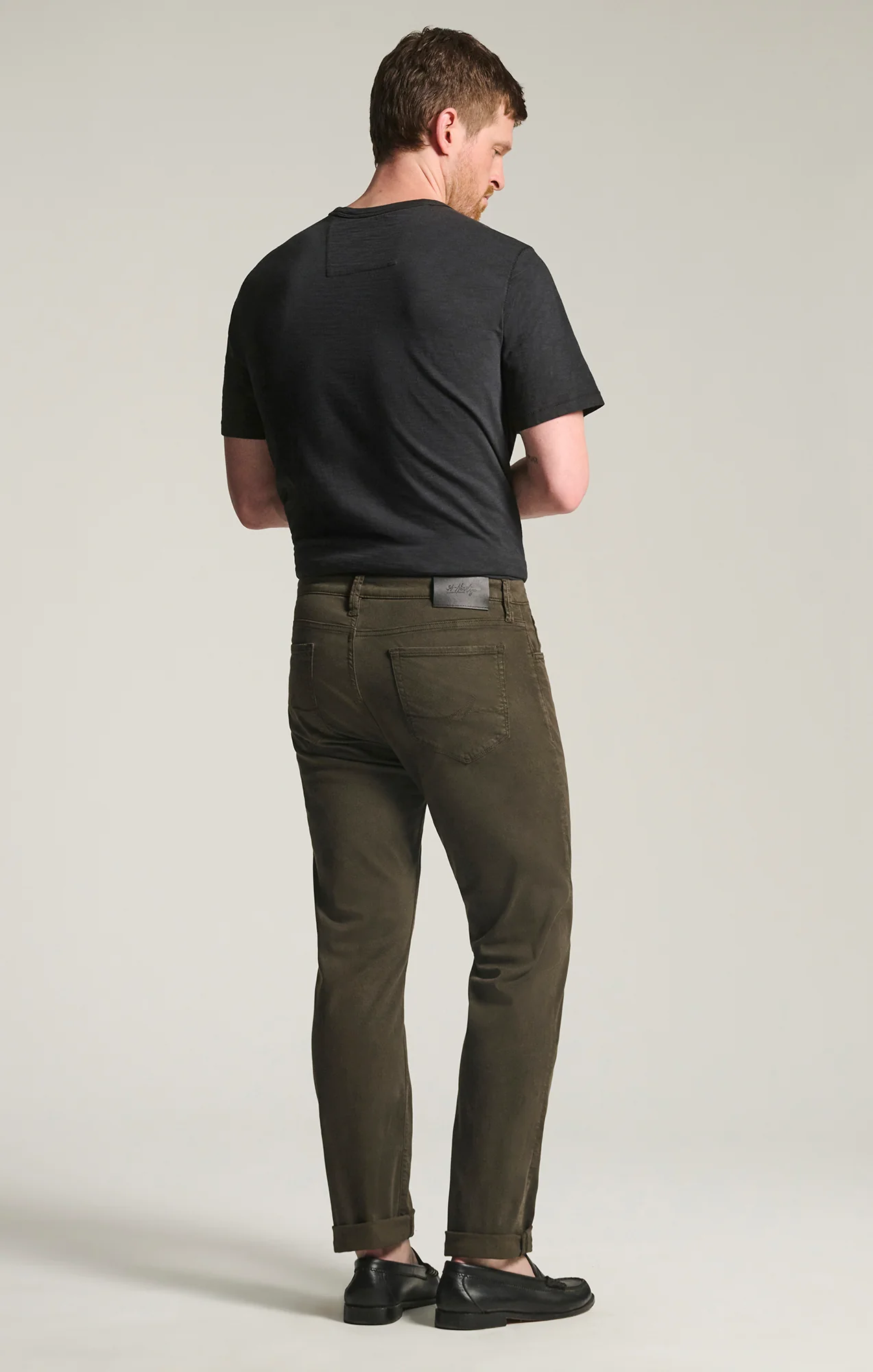 Courage Straight Leg Pants in Green Cactus Twill - Image 5