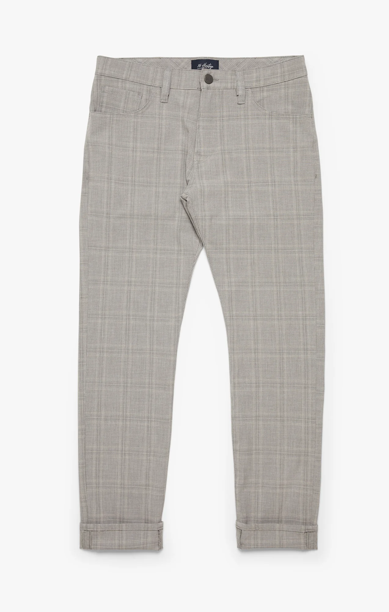 Courage Straight Leg Pants In Grey Checked - Image 7