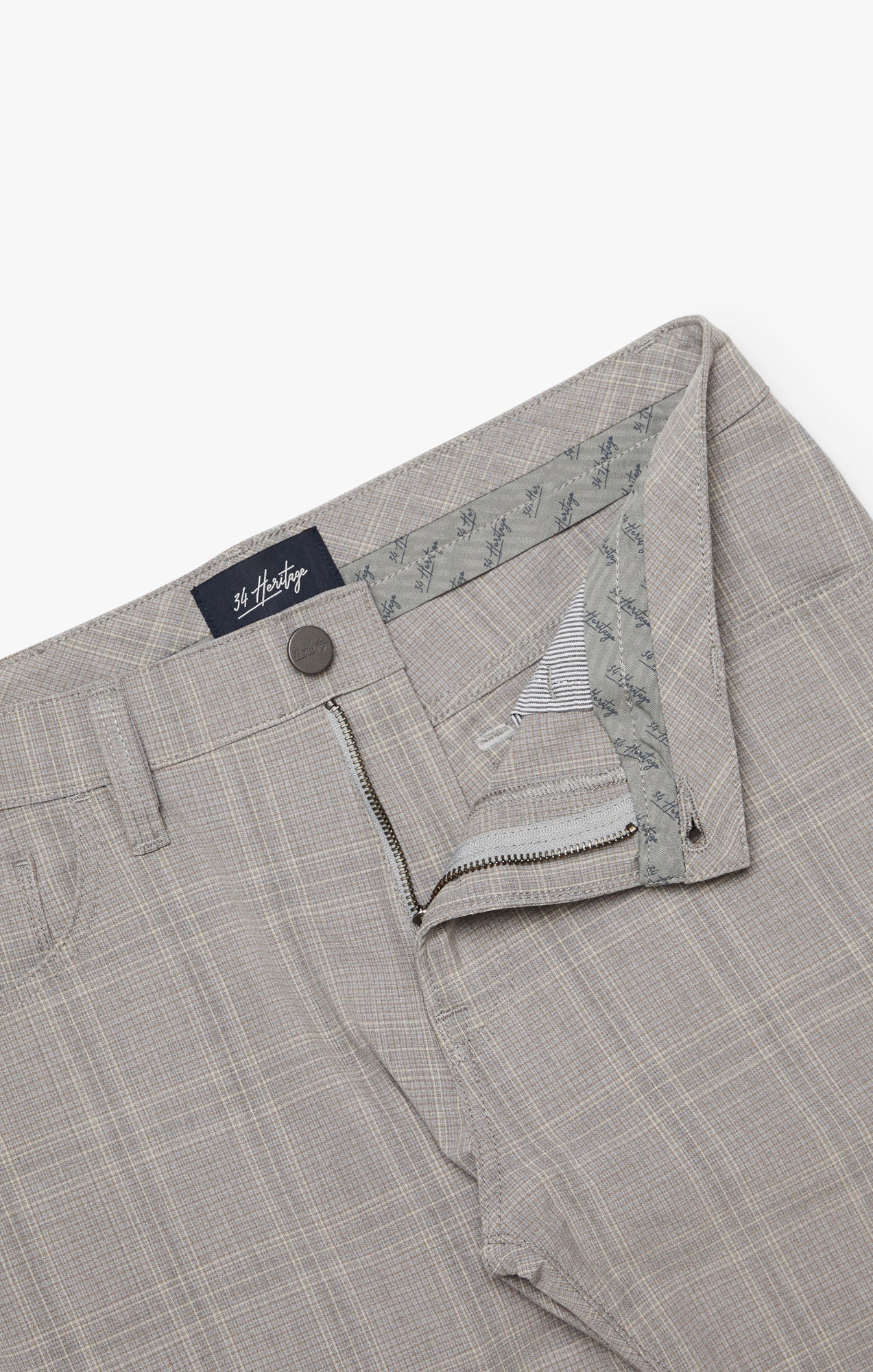 Courage Straight Leg Pants In Grey Checked - Image 8