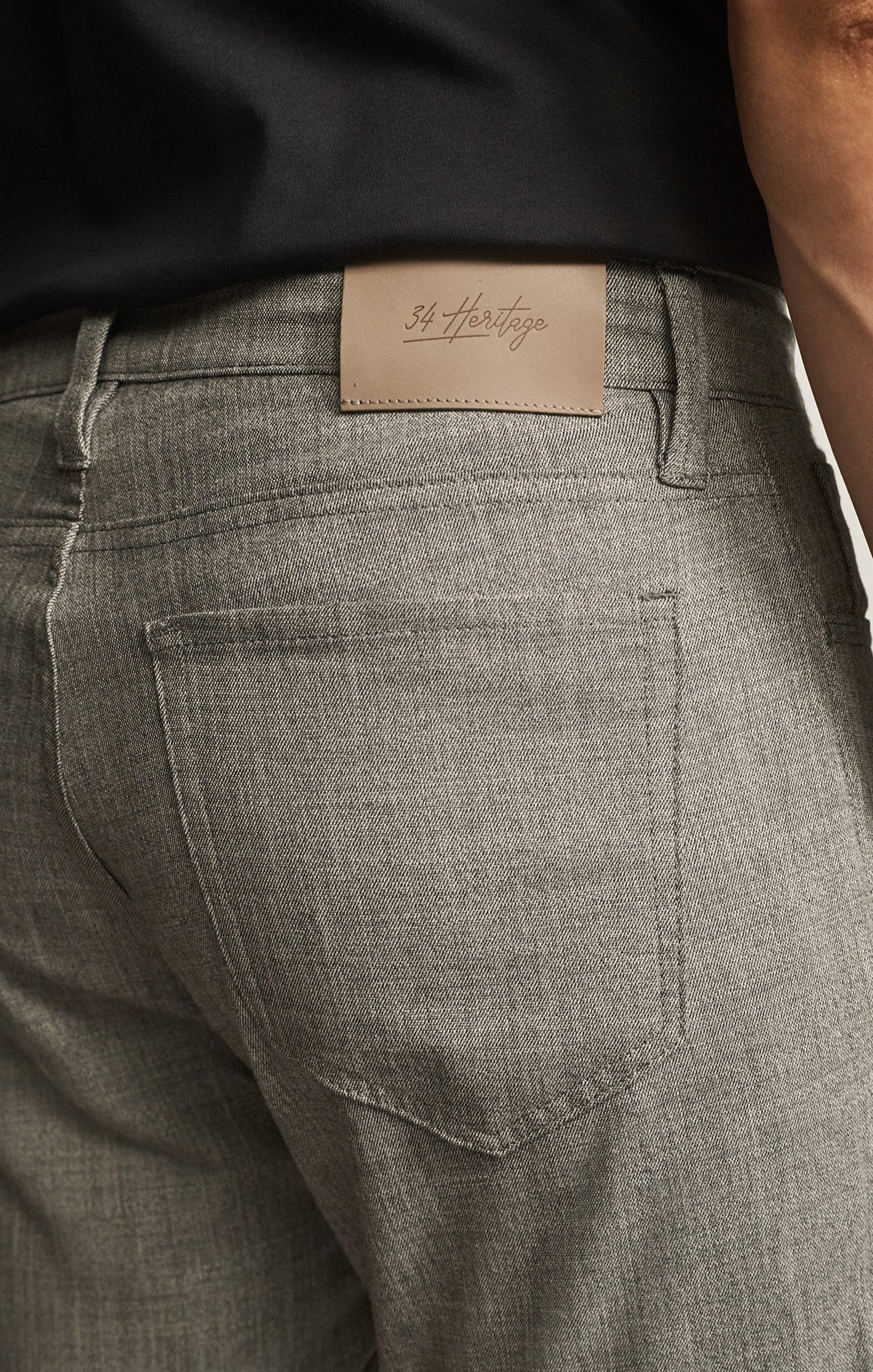 Courage Straight Leg Pants in Grey Cross Twill - Image 8