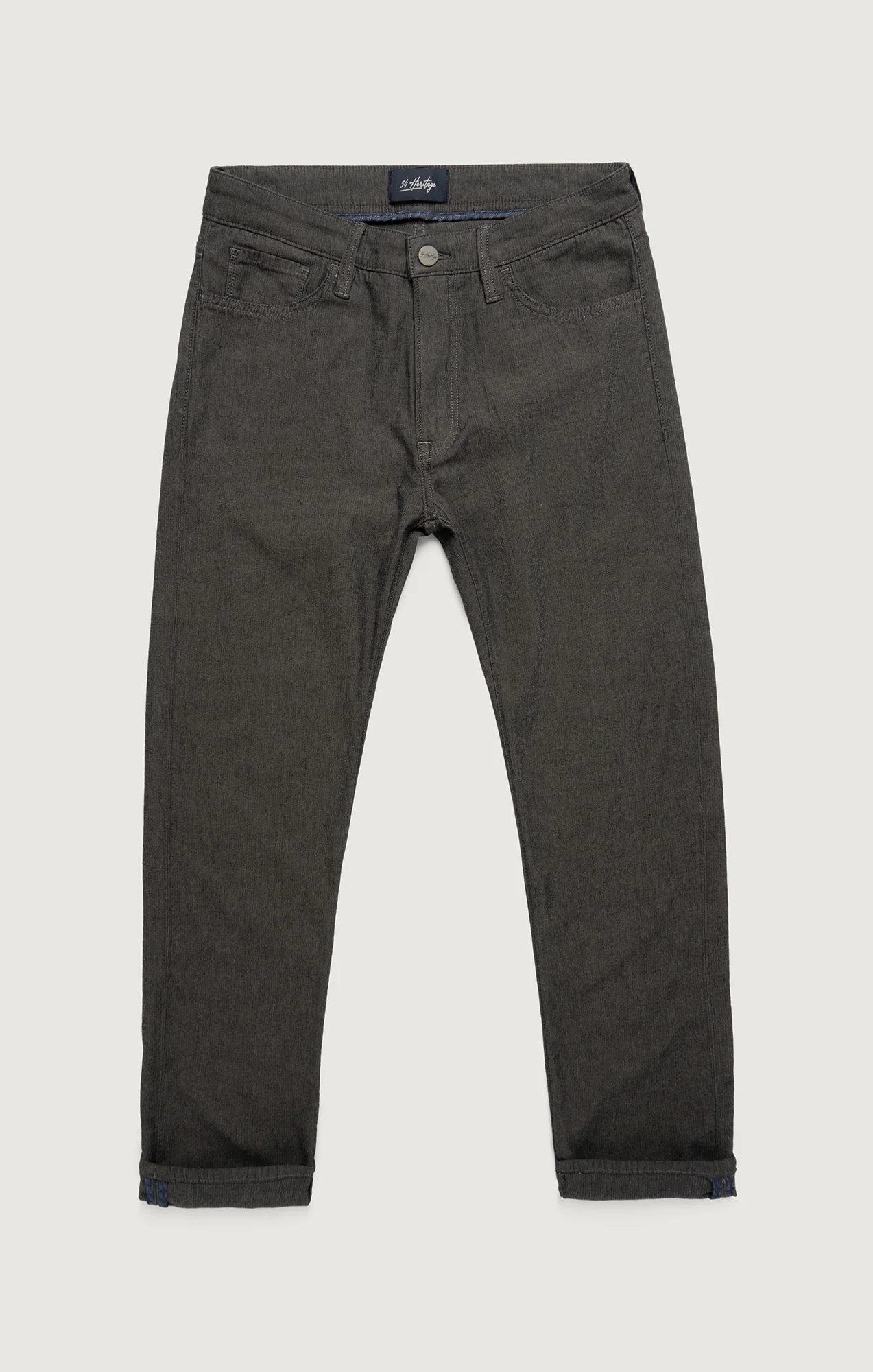Courage Straight Leg Pants in Grey Herringbone - Image 6