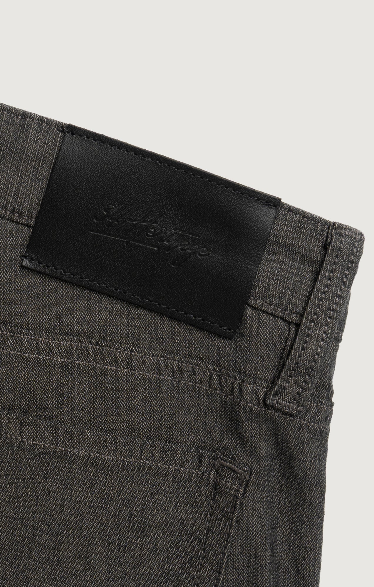 Courage Straight Leg Pants in Grey Herringbone - Image 9