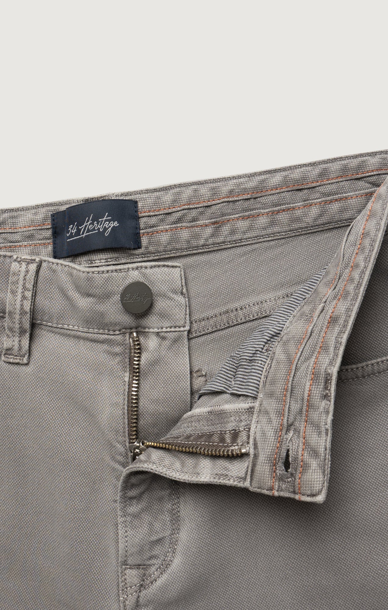 Charisma Relaxed Straight Pants in Grey Honeycomb - Image 10