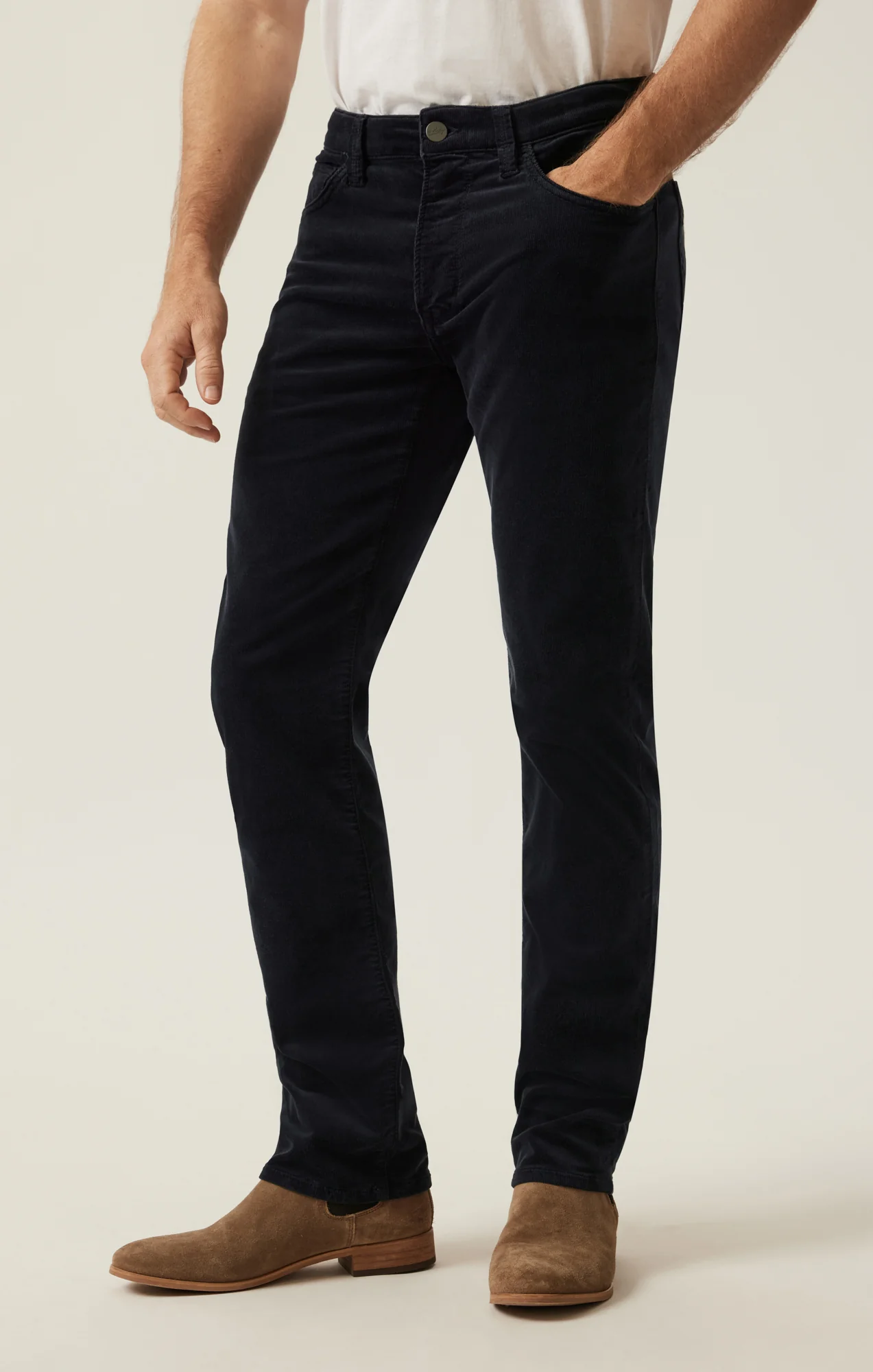 Courage Straight Leg Pants in Navy Cord - Image 3