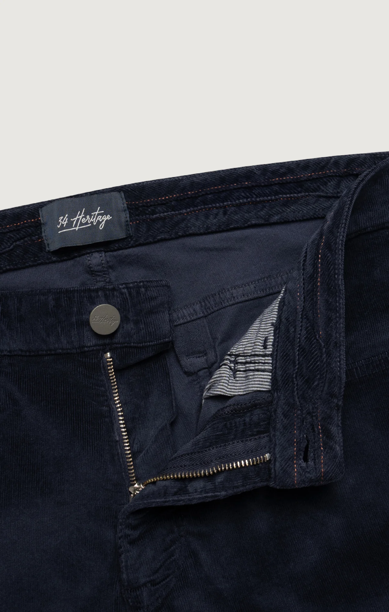 Courage Straight Leg Pants in Navy Cord - Image 9