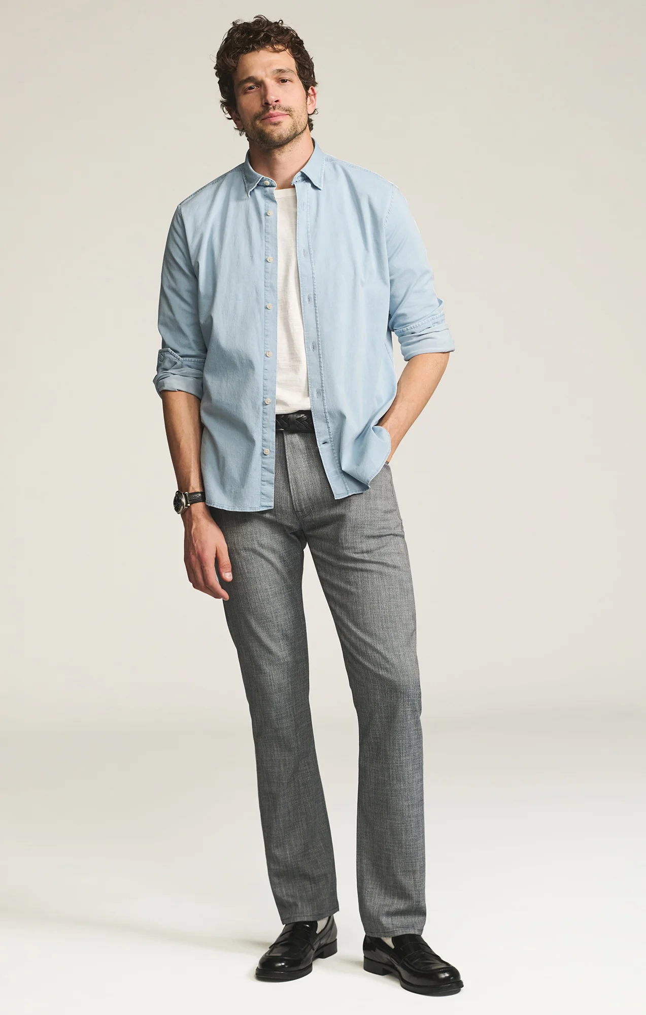 Courage Straight Leg Pants in Navy Cross Twill - Image 3