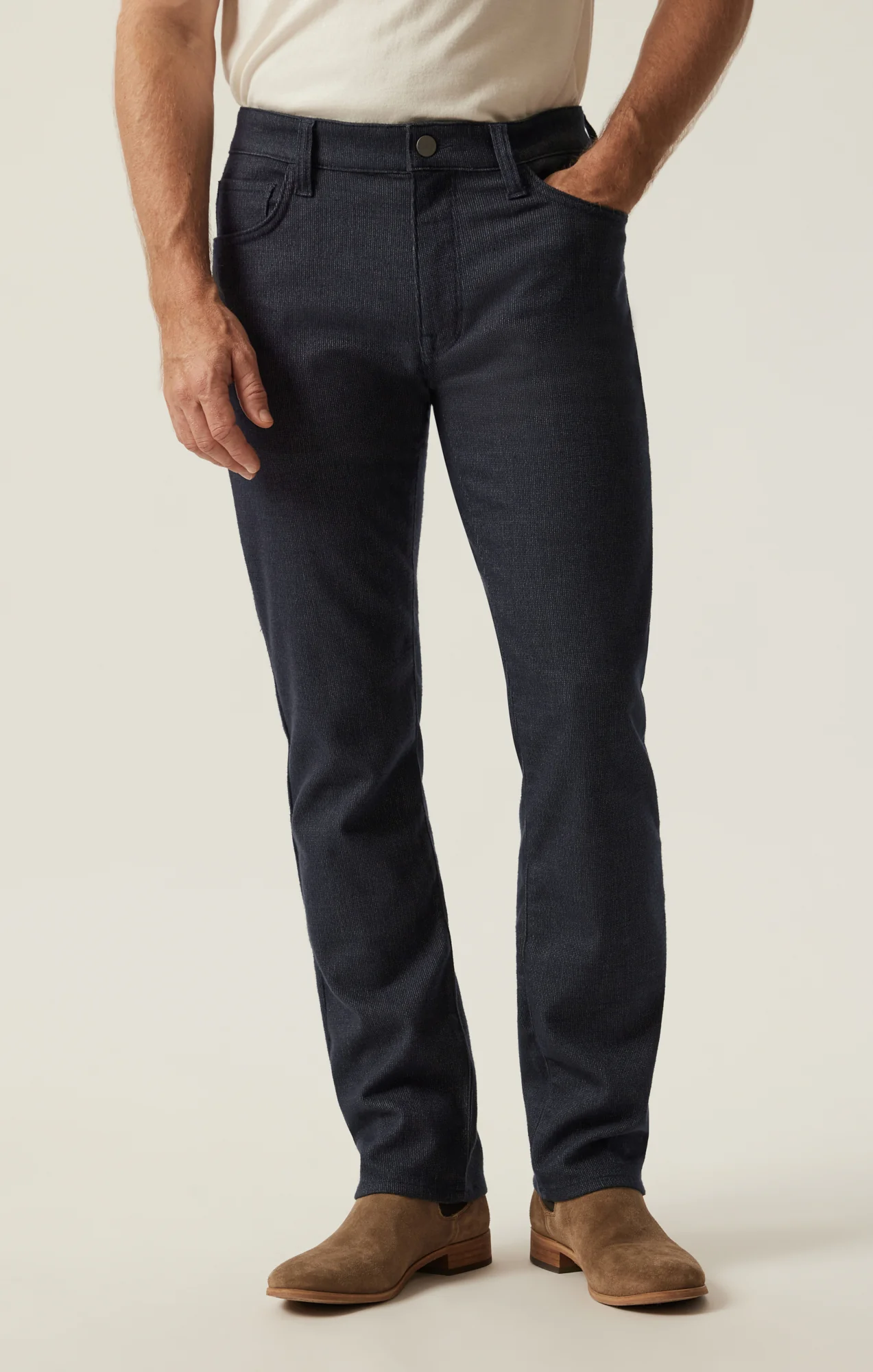 Courage Straight Leg Pants in Navy Fancy - Image 2