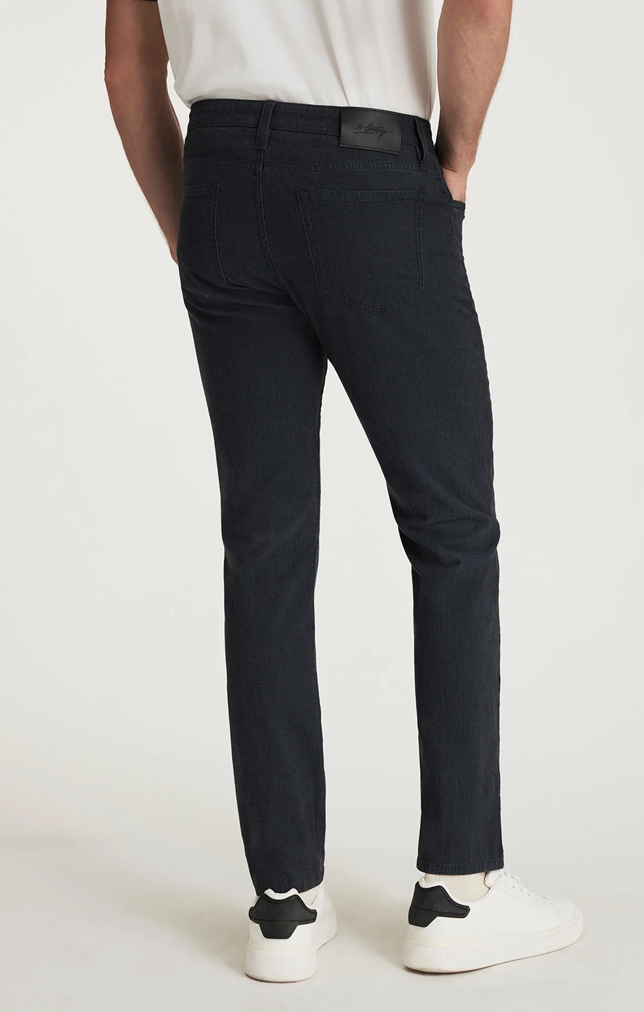Courage Straight Leg Pants in Navy Herringbone - Image 4