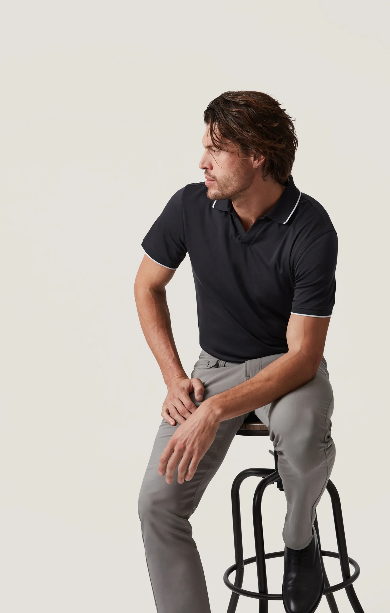 Courage Straight Leg Pants in Pewter Commuter - Image 6