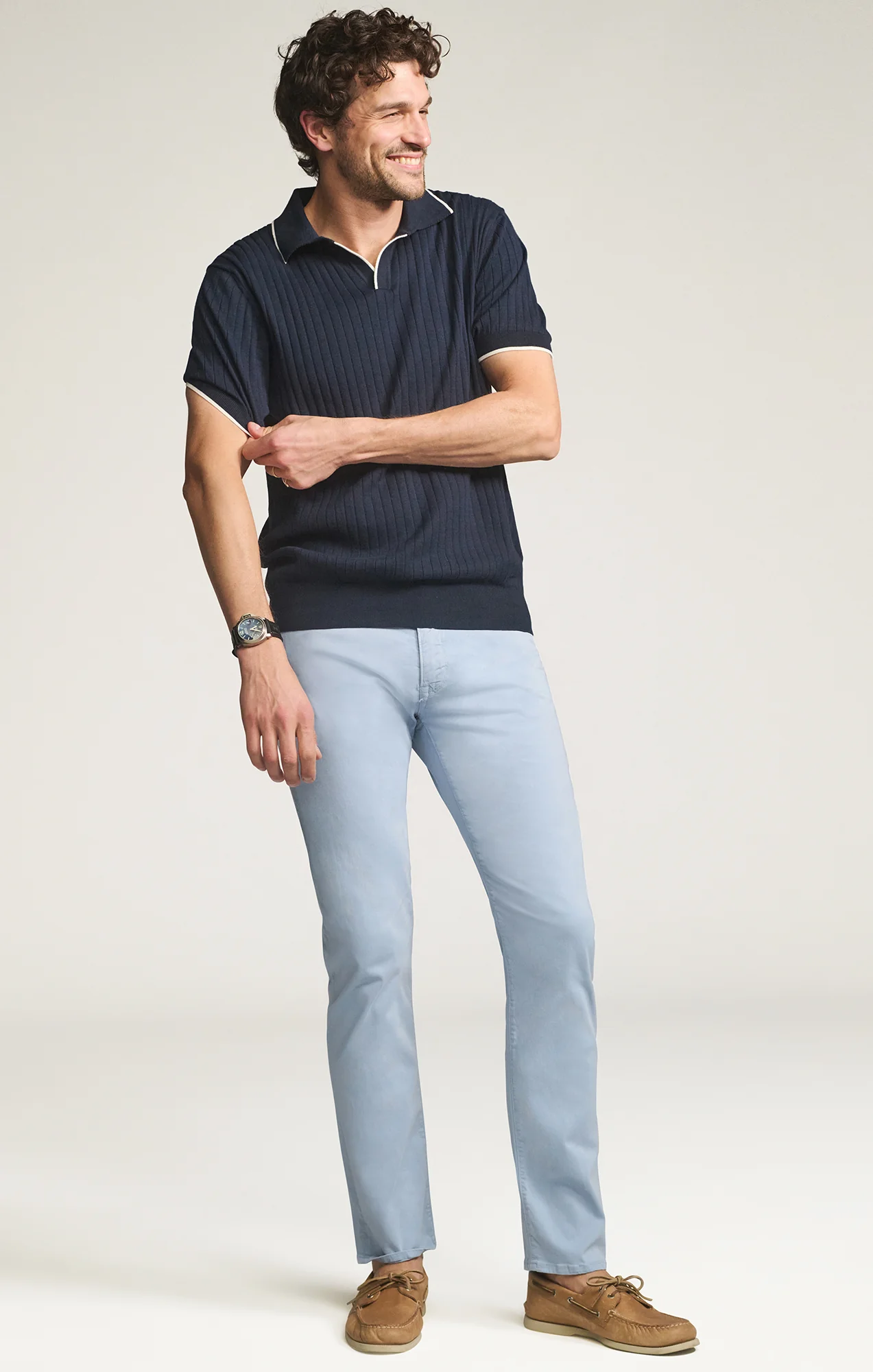Courage Straight Leg Pants in Sky Twill