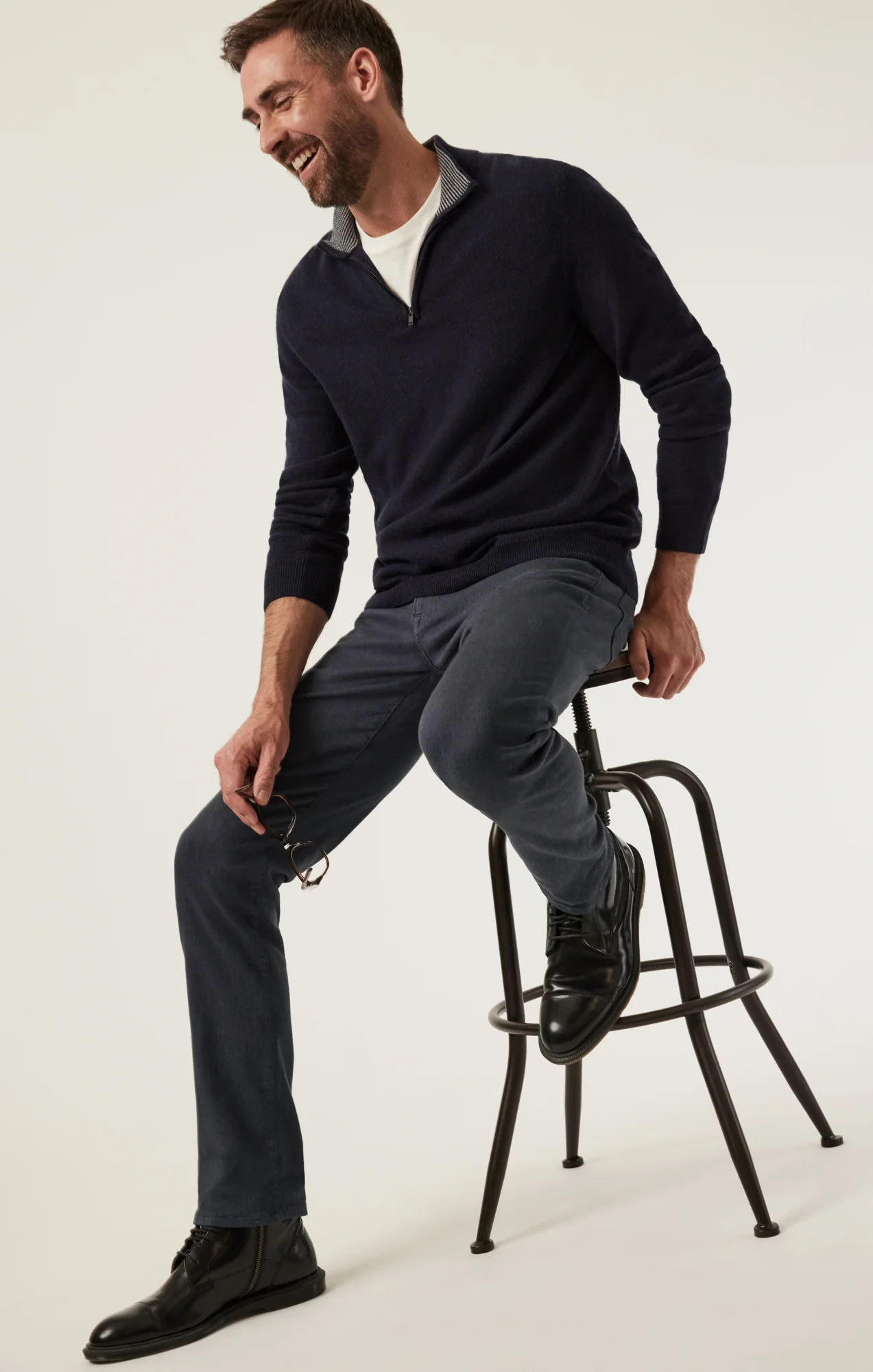 Courage Straight Leg Pants in Slate Diagonal - Image 7