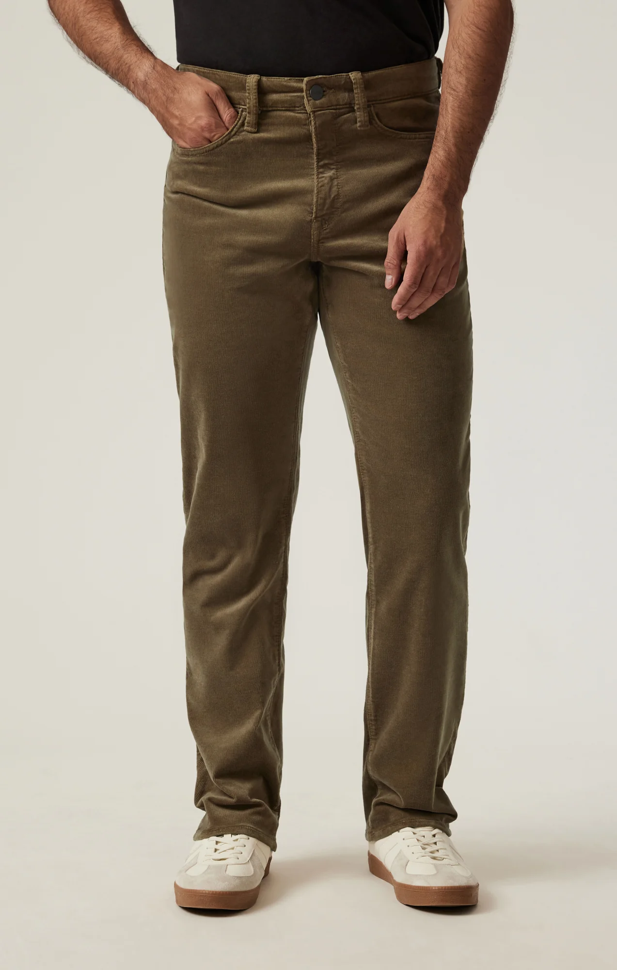 Courage Straight Leg Pants in Tobacco Cord - Image 2