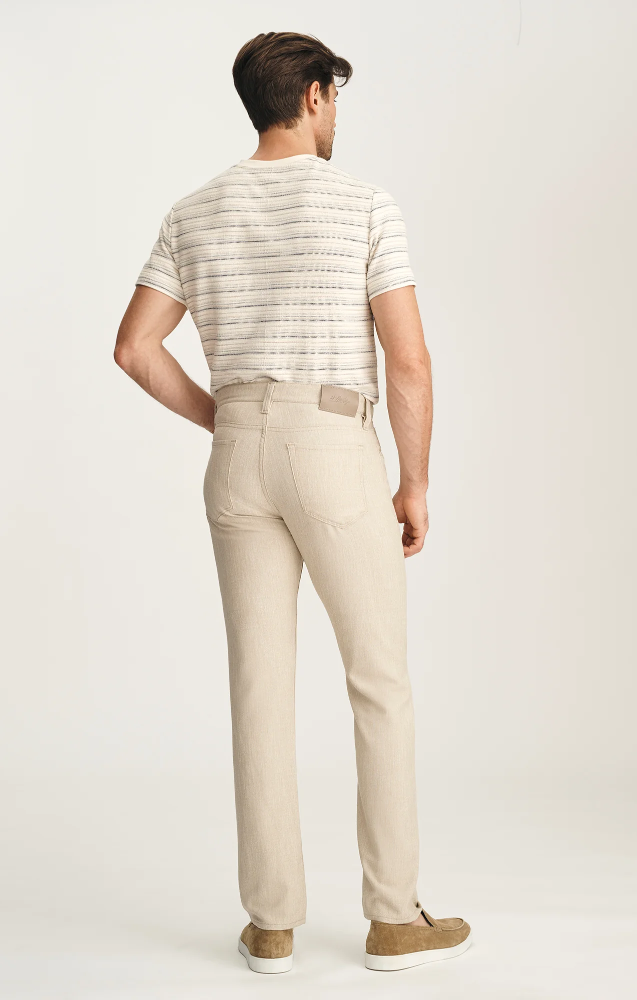 Courage Straight Leg Pants In Wheat Cross Twill - Image 3