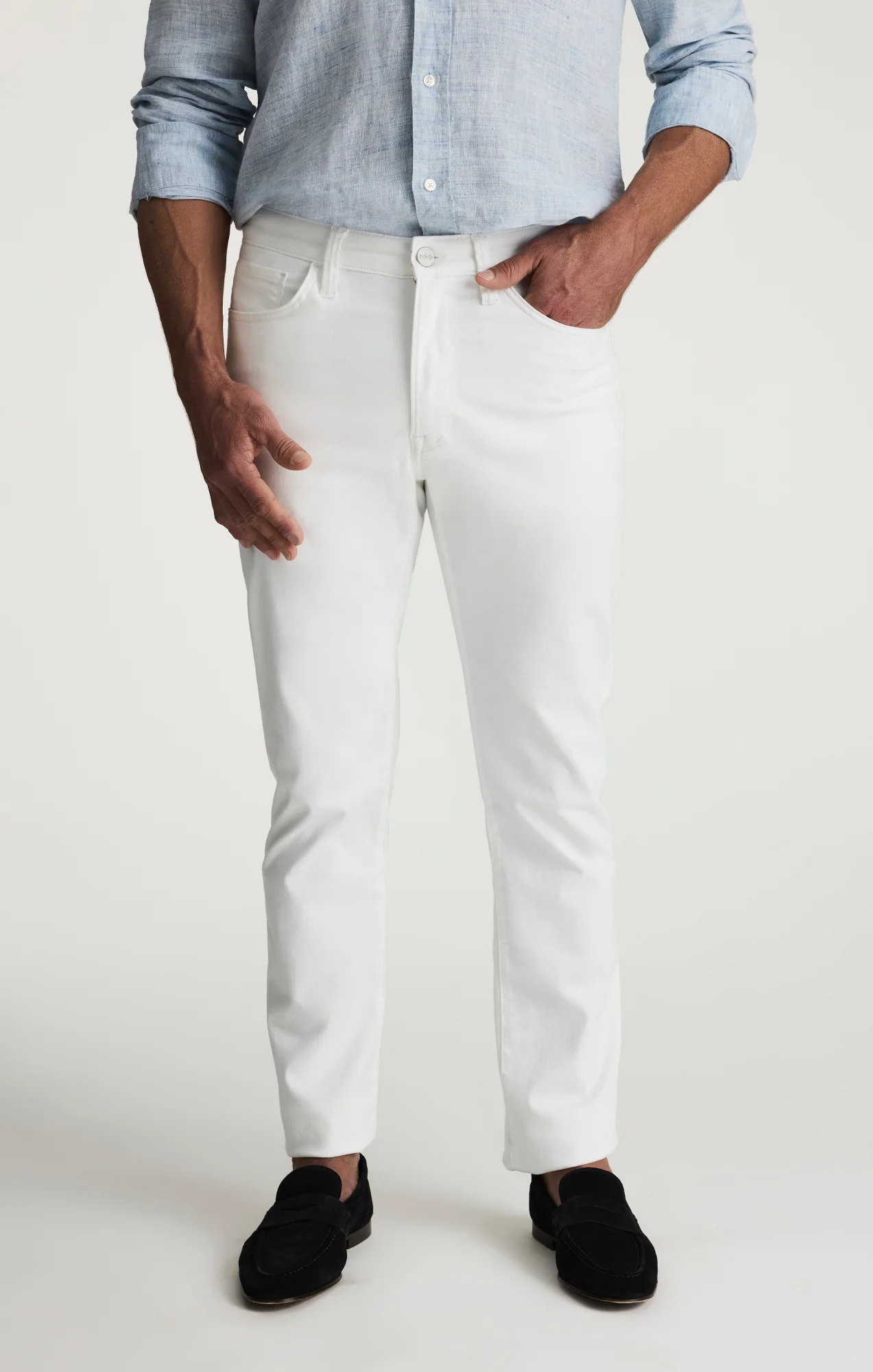 Courage Straight Leg Pants In White Twill - Image 2