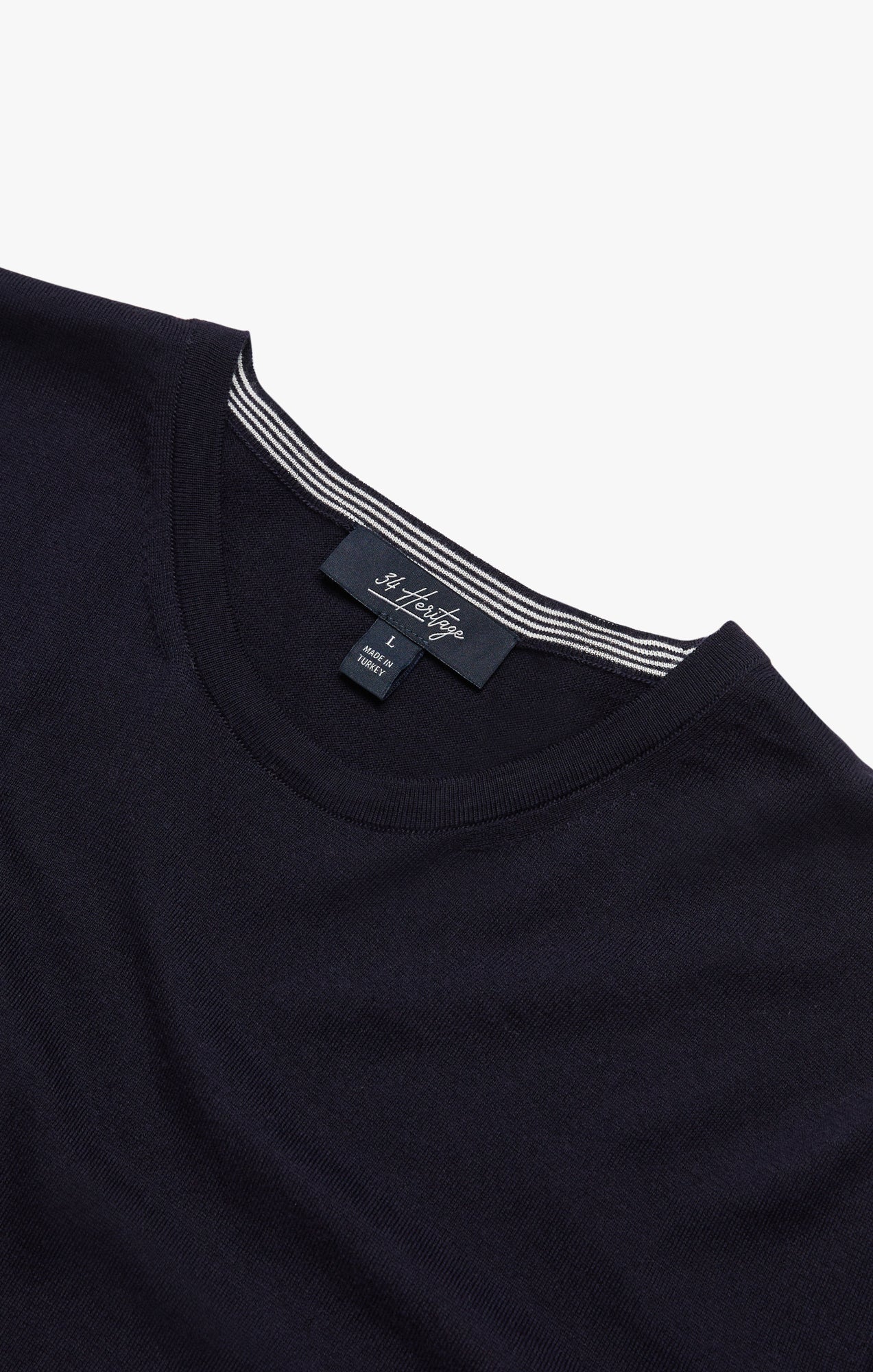 Crew Neck Sweater In Navy - Image 8