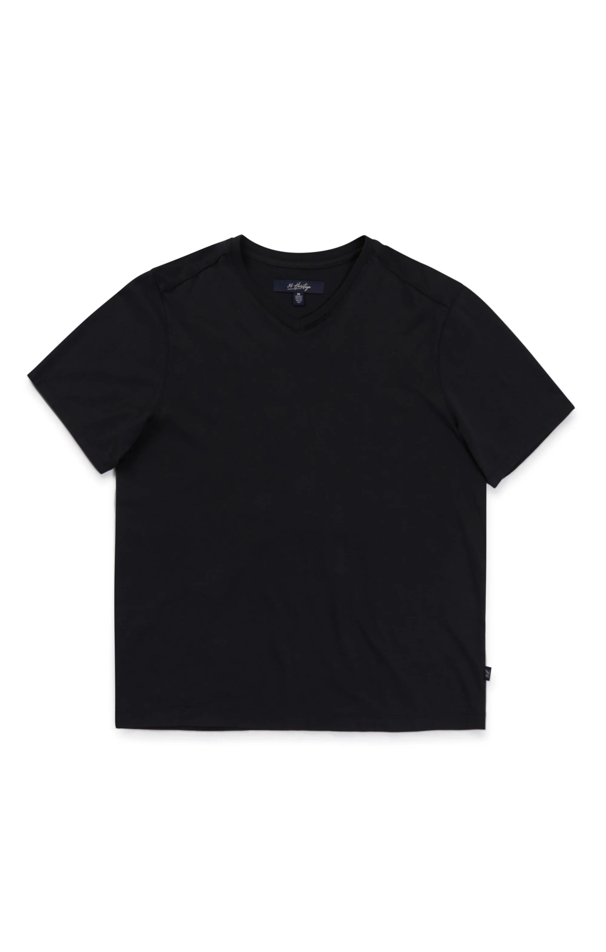 Deconstructed V-Neck T-Shirt in Black - Image 7