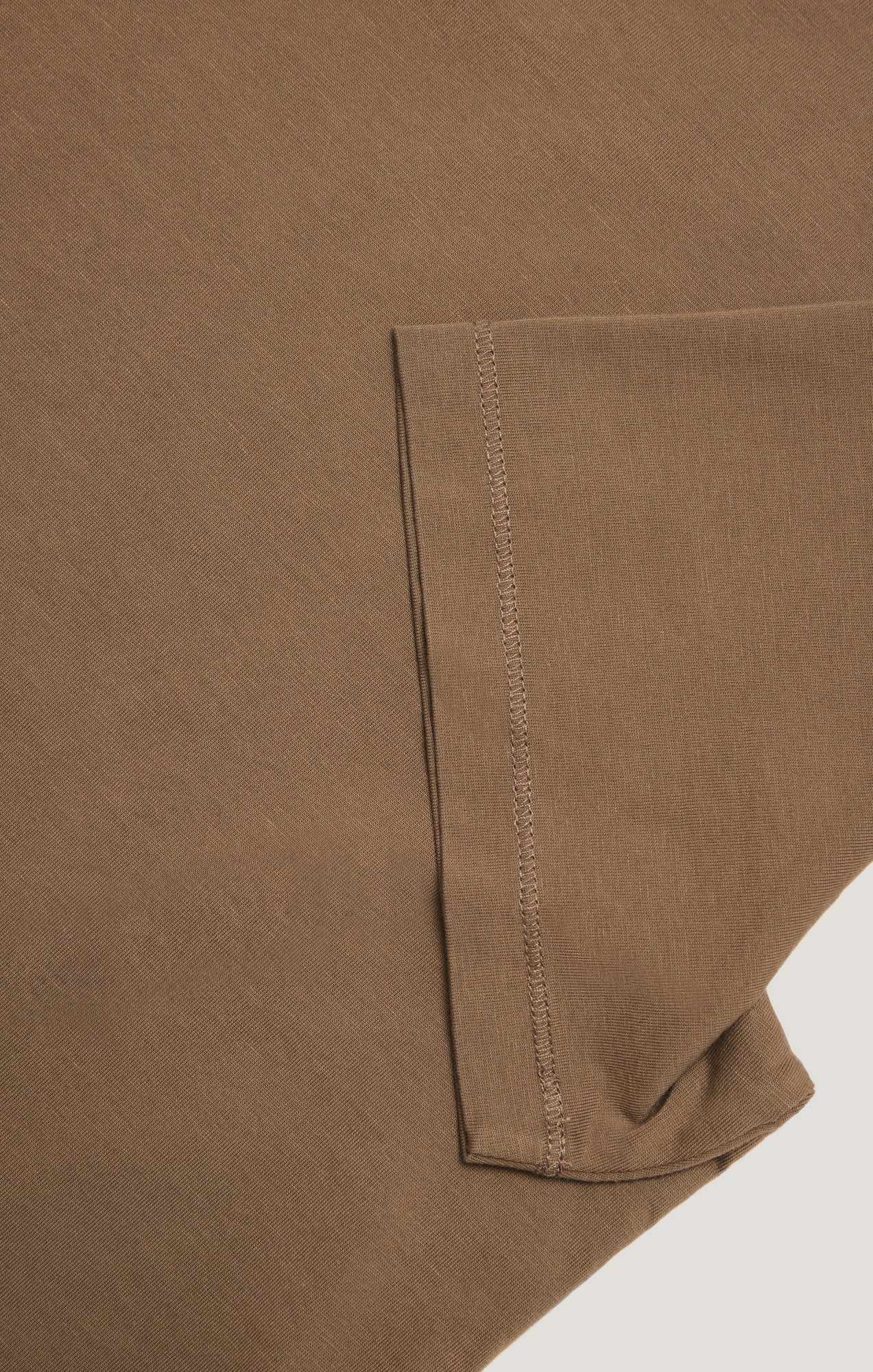 Deconstructed V-Neck T-Shirt In Shitake - Image 7