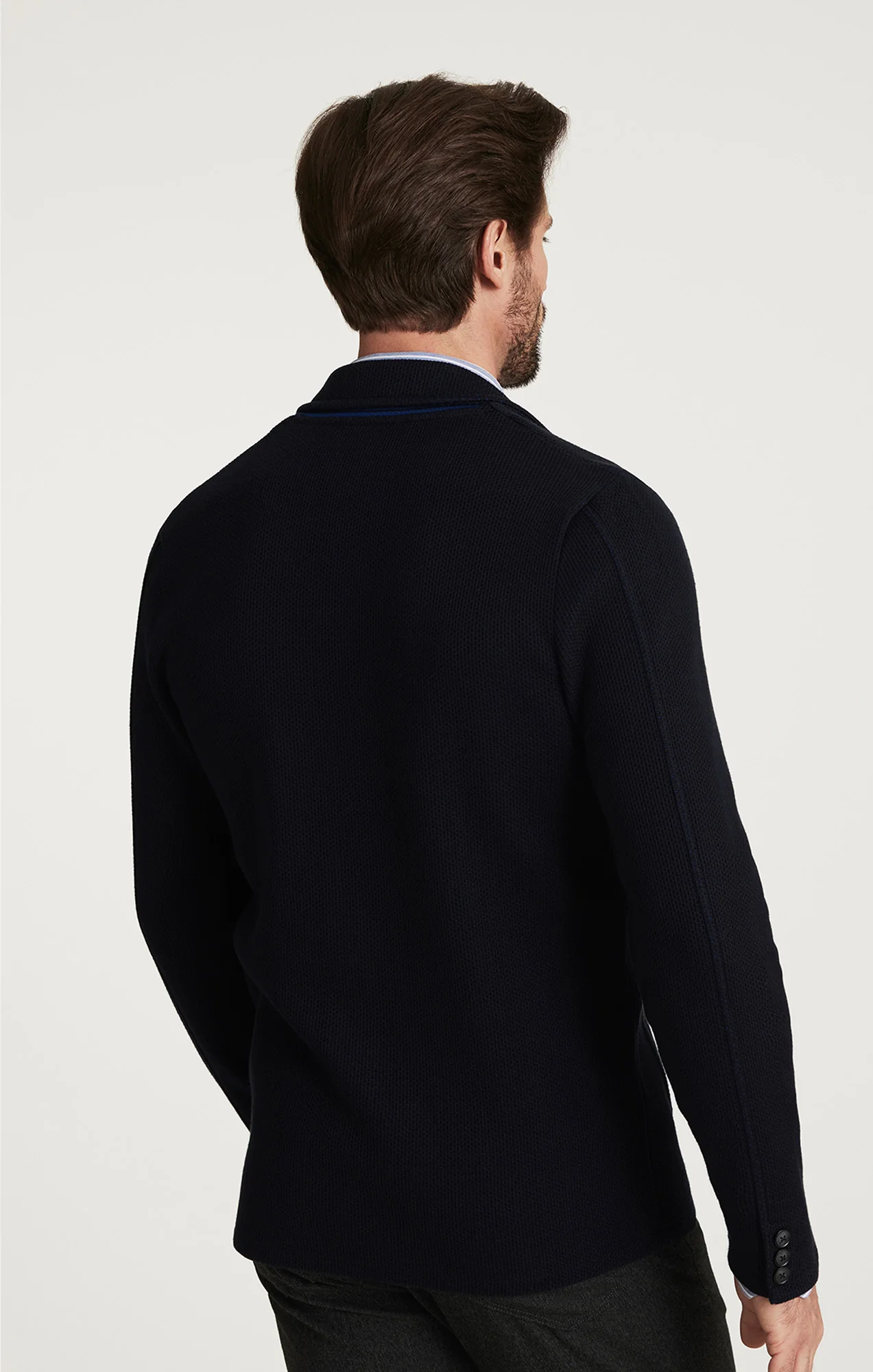 Double Face Blazer In Navy - Image 3