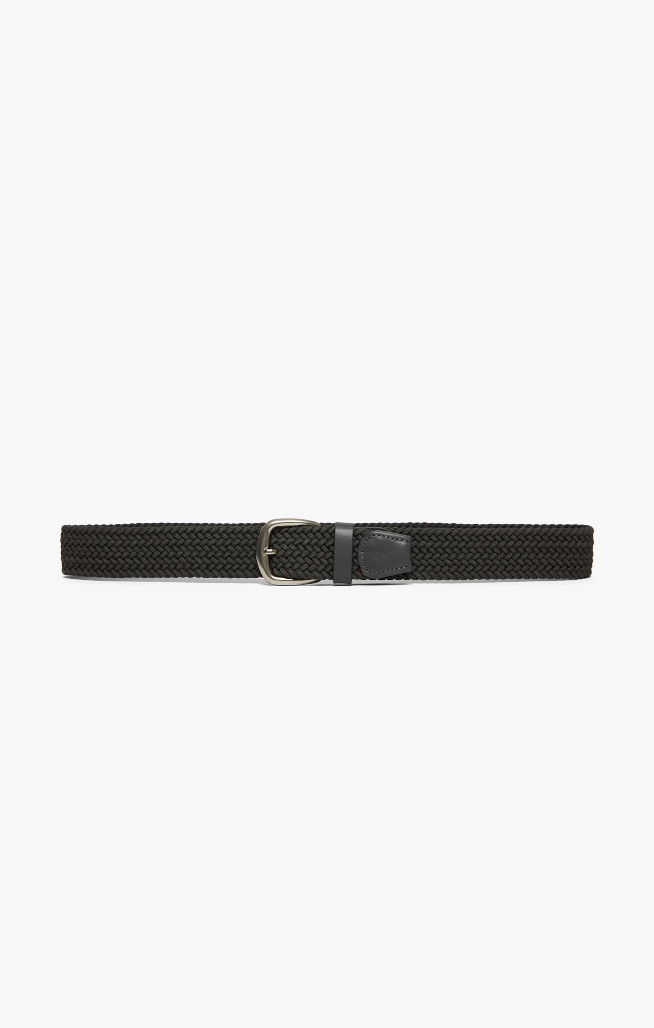 Woven Elastic Belt In Grey - Image 4
