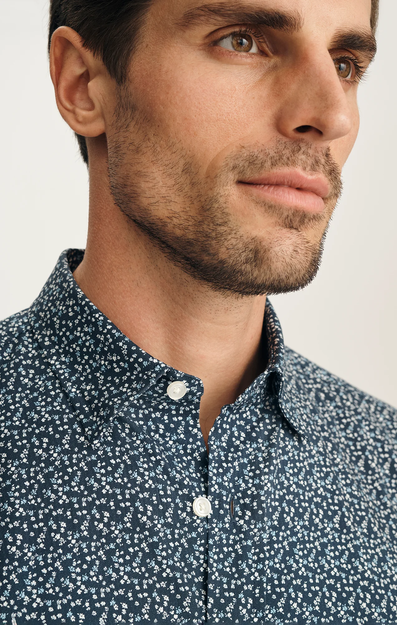 Flower Luxe Twill Shirt In Vintage Indigo - Image 2