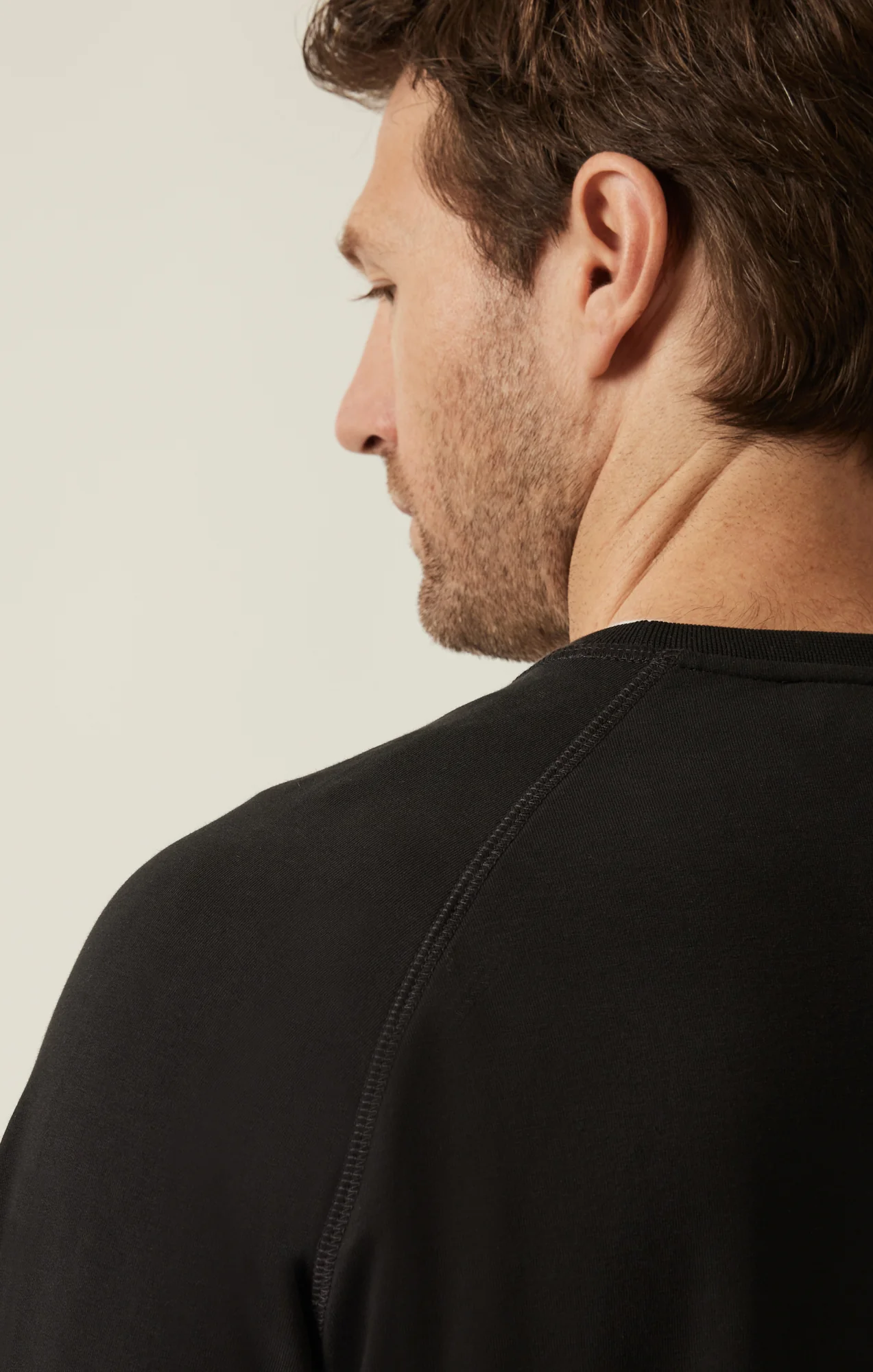 French Terry Crew Sweatshirt In Black - Image 5