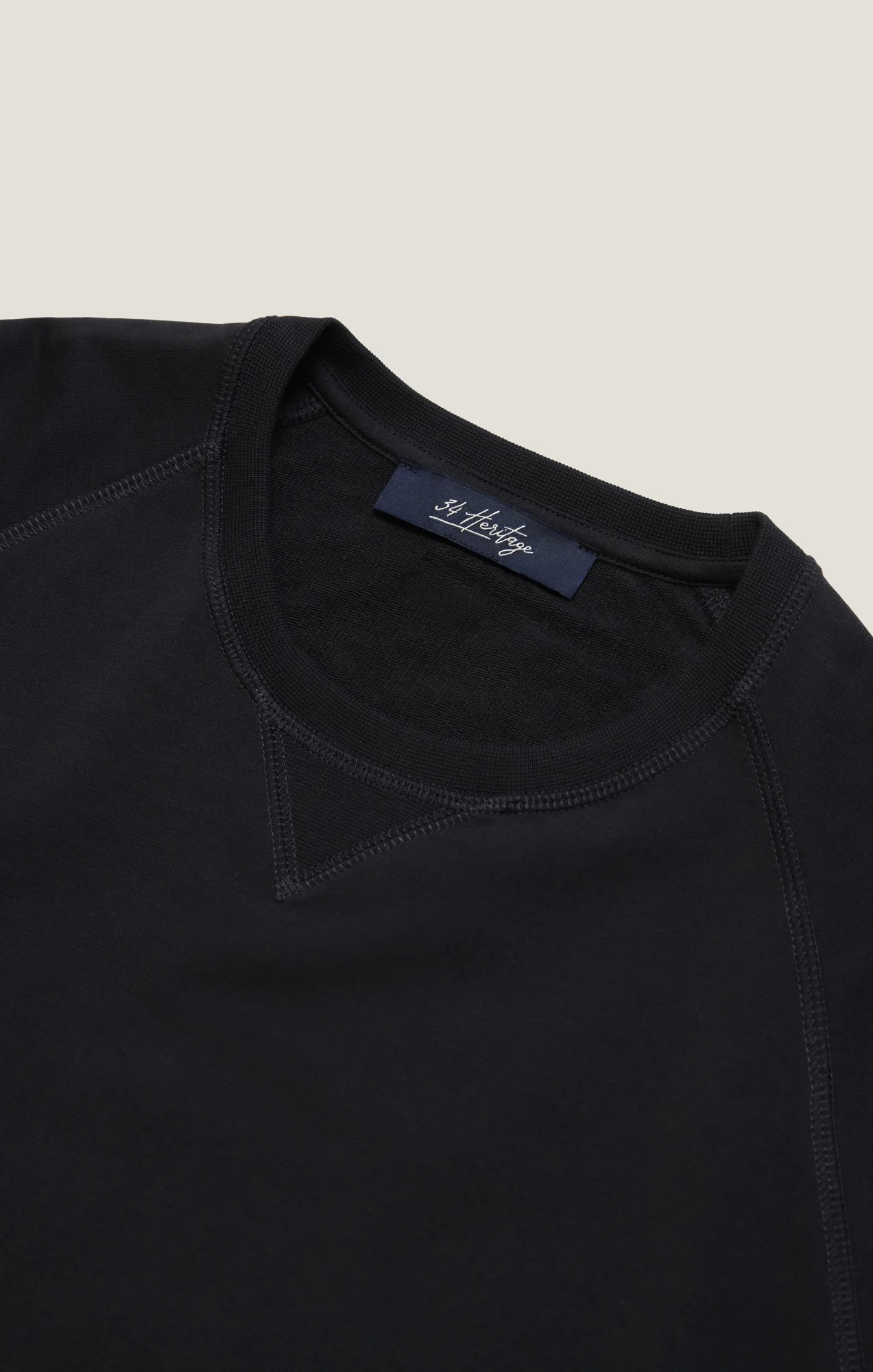 French Terry Crew Sweatshirt In Black - Image 8