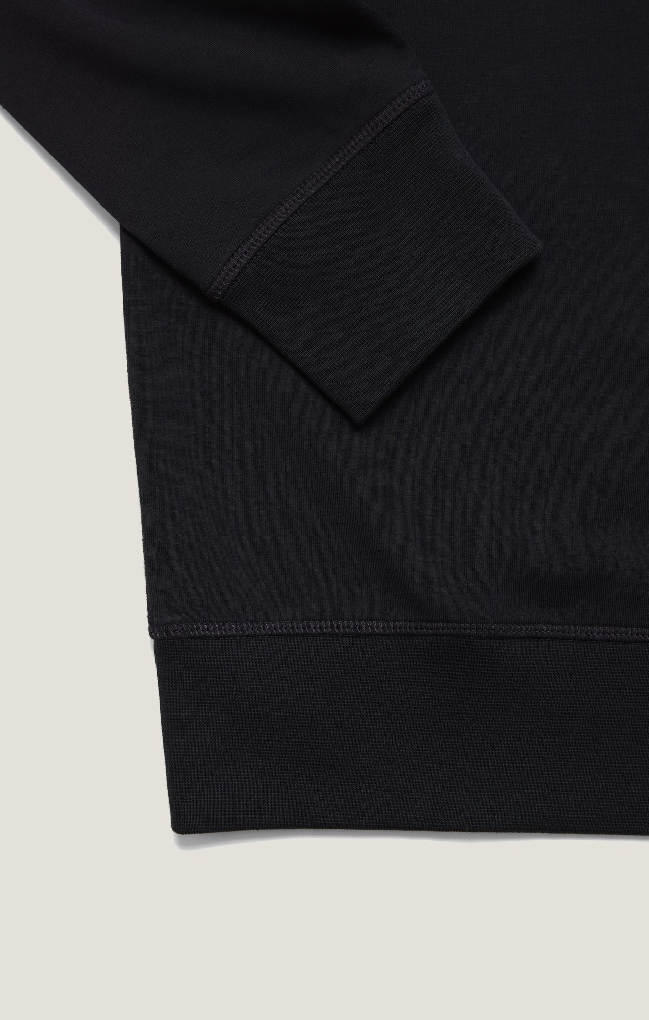 French Terry Crew Sweatshirt In Black - Image 9