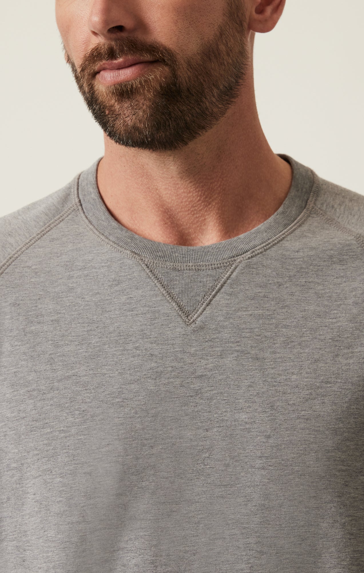 French Terry Crew Sweatshirt In Grey Melange - Image 6