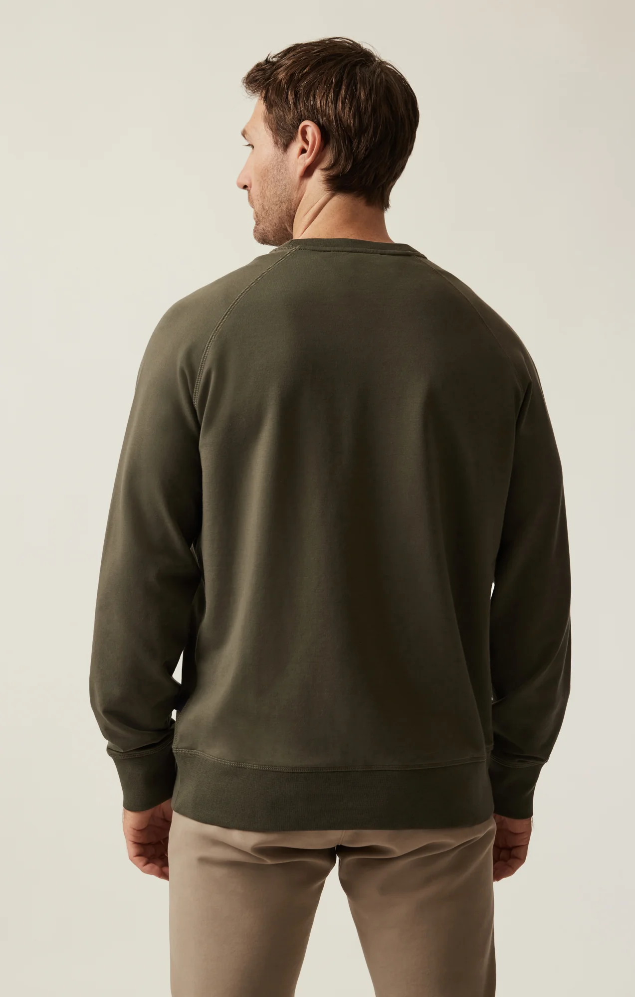 French Terry Crew Sweatshirt In Pimento Olive - Image 5