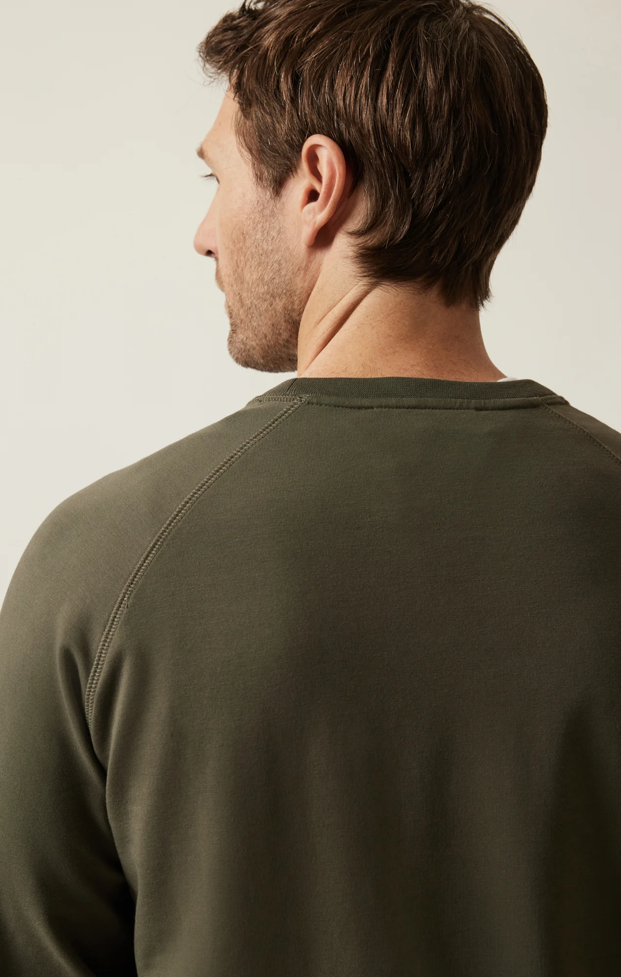 French Terry Crew Sweatshirt In Pimento Olive - Image 6
