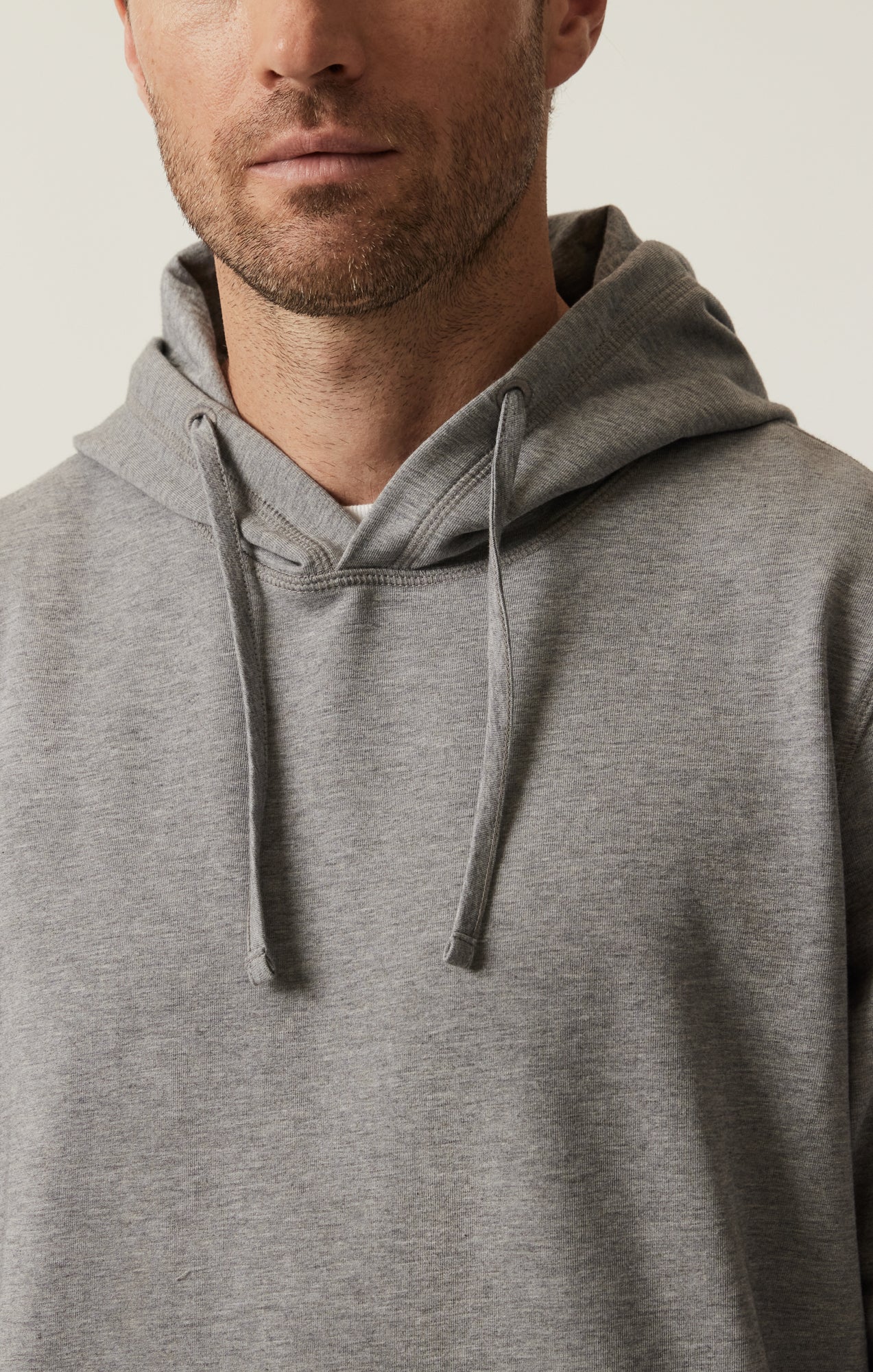 French Terry Hoodie In Grey Melange - Image 6