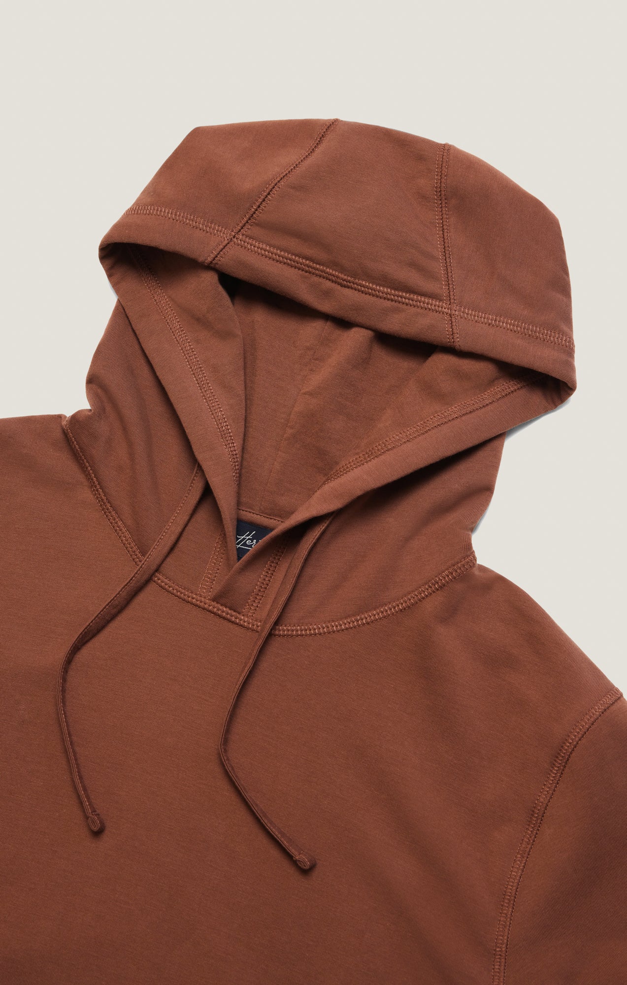 French Terry Hoodie In Cinnamon - Image 12