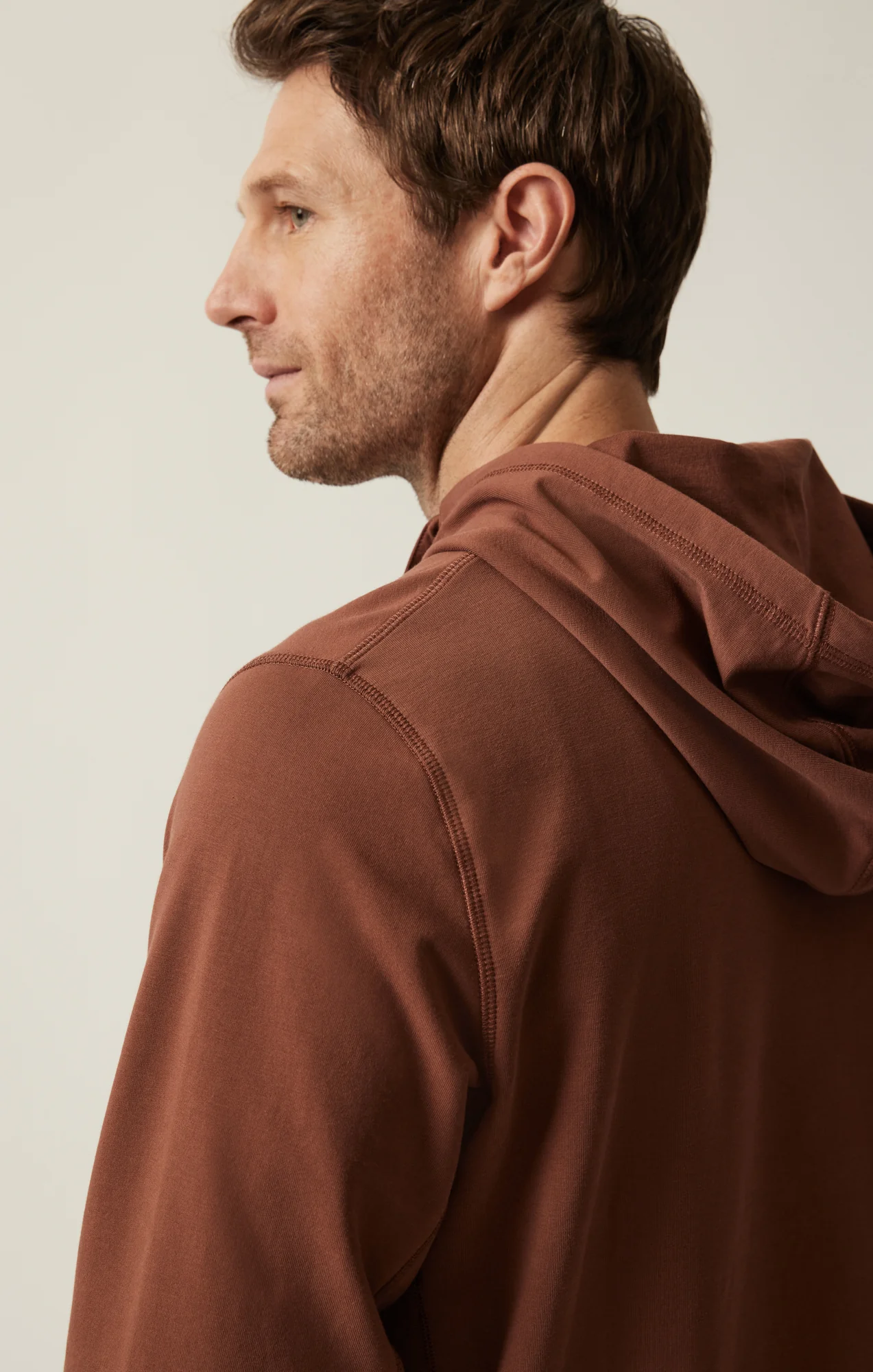 French Terry Hoodie In Cinnamon - Image 5