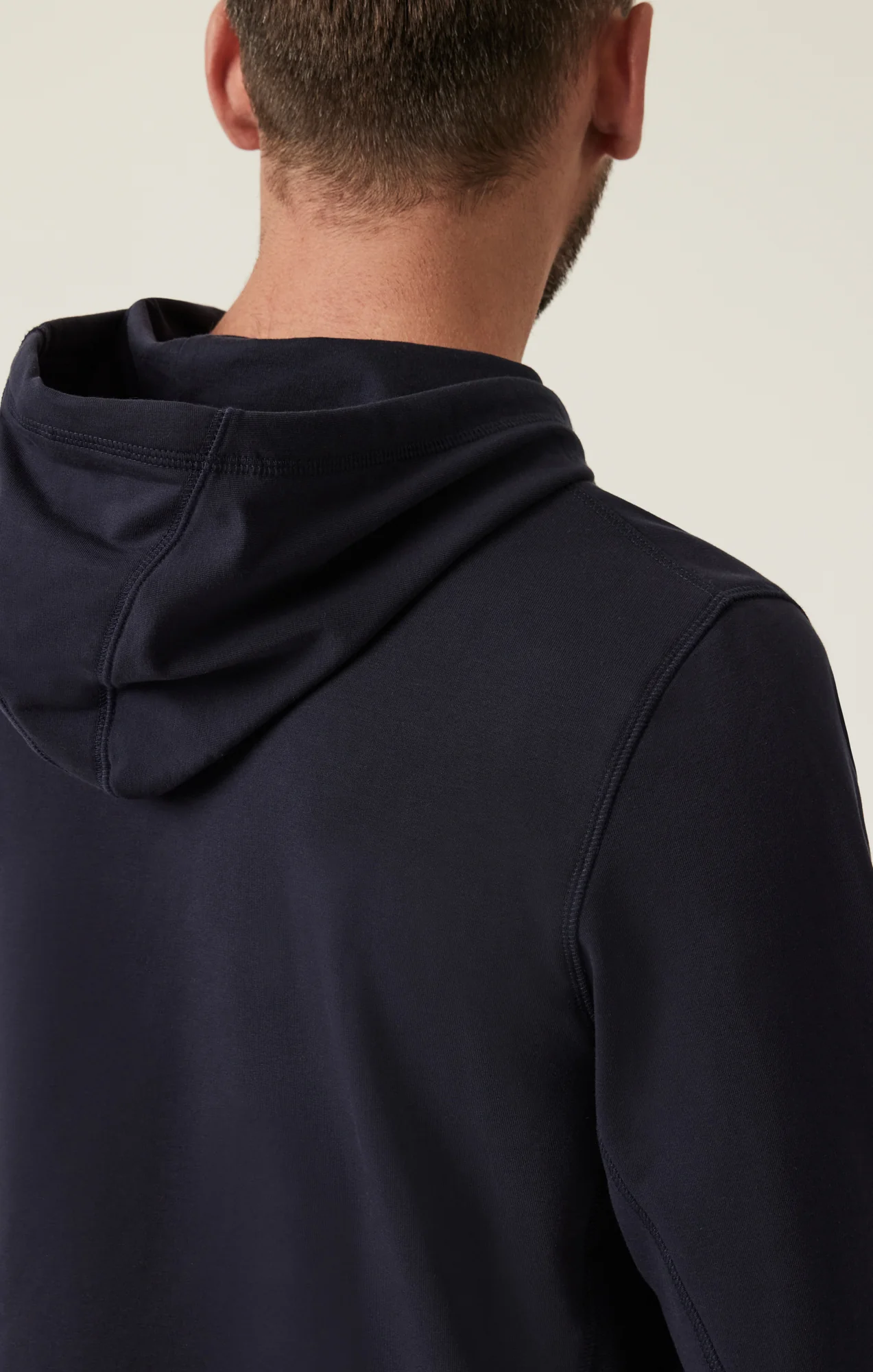 French Terry Hoodie In Navy - Image 4