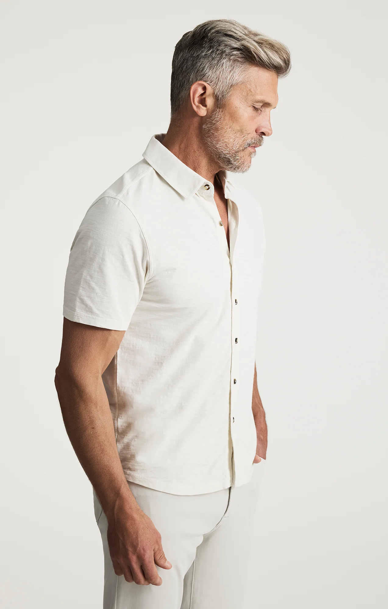 Jersey Shirt In Antique White - Image 2