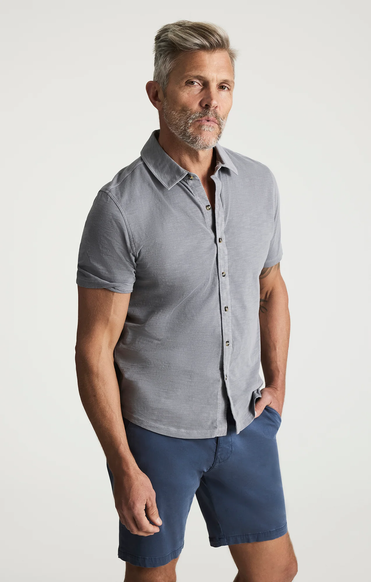 Jersey Shirt In Chiseled Stone - Image 2
