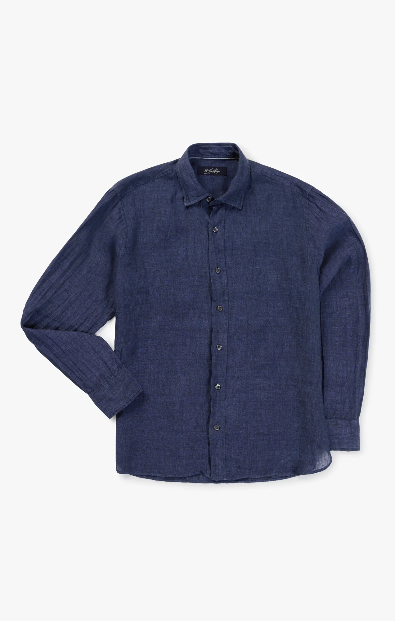 Linen Chambray Shirt in Indigo - Image 9