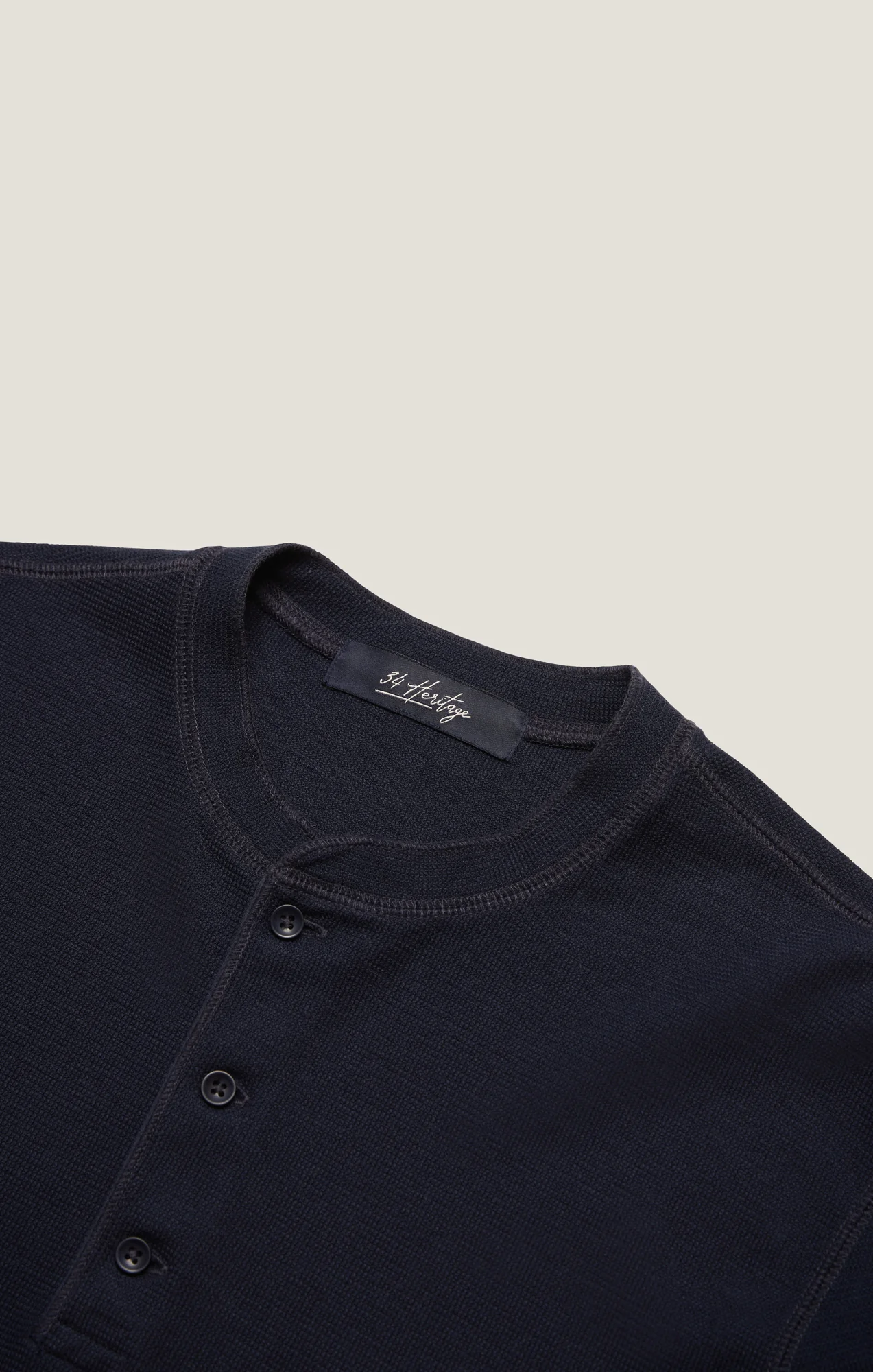 Long Sleeve Henley In Navy - Image 10