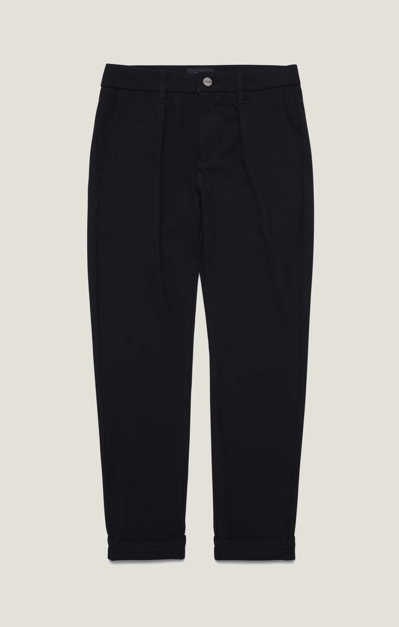Lucca Pleated Leg Chino Pants In Navy Supreme - Image 10