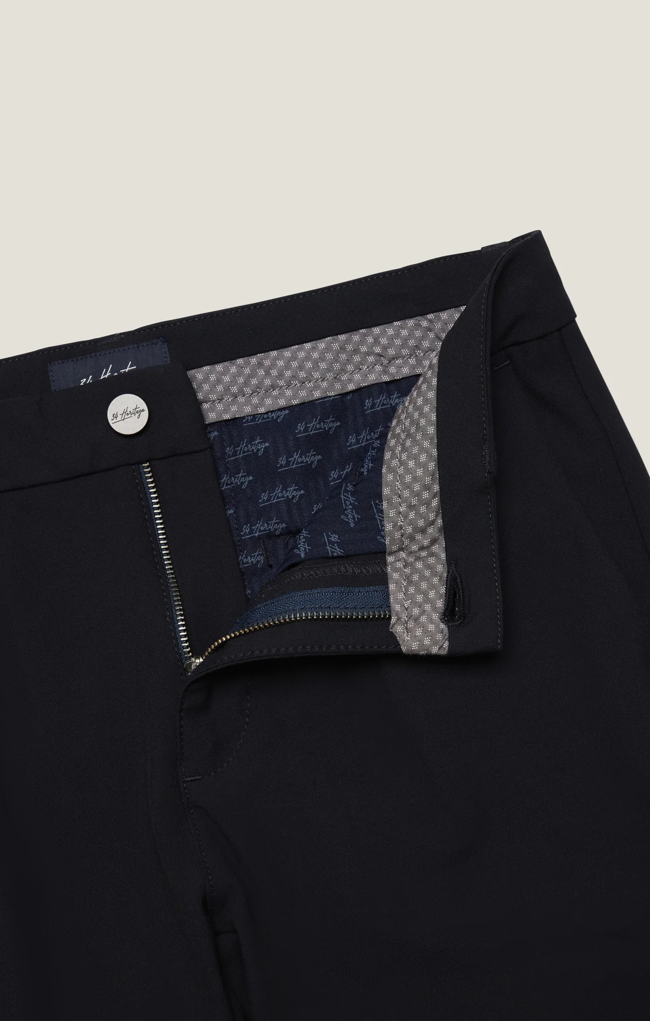 Lucca Pleated Leg Chino Pants In Navy Supreme - Image 12