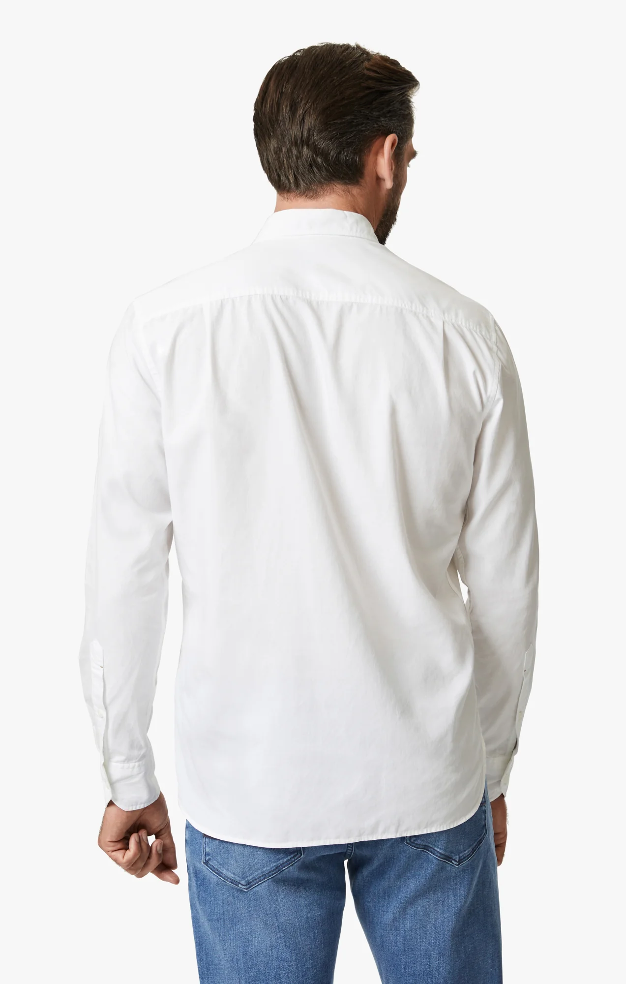 Luxe Twill Shirt In Bright White - Image 3