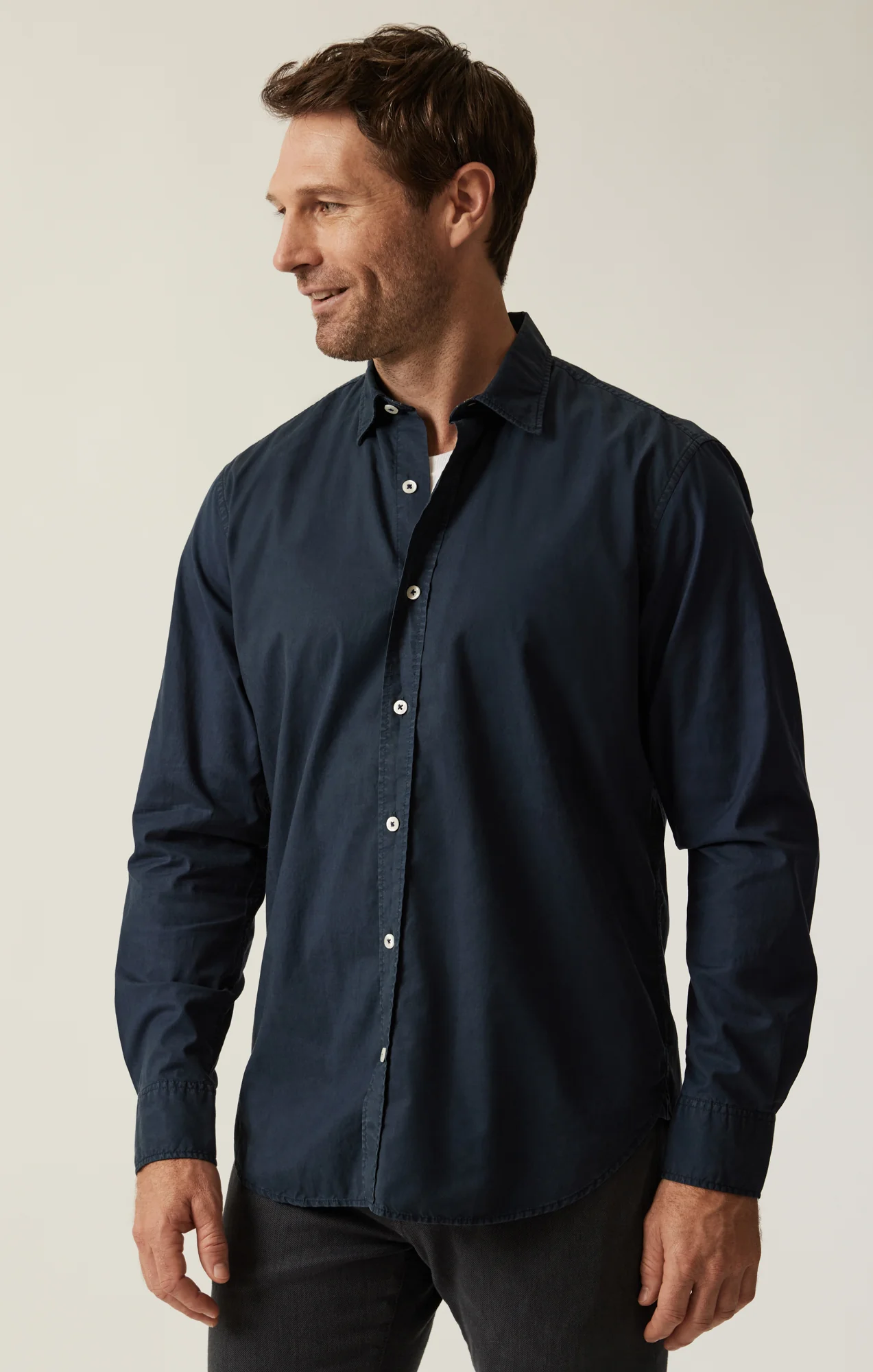 Luxe Twill Shirt In Dress Blues - Image 2