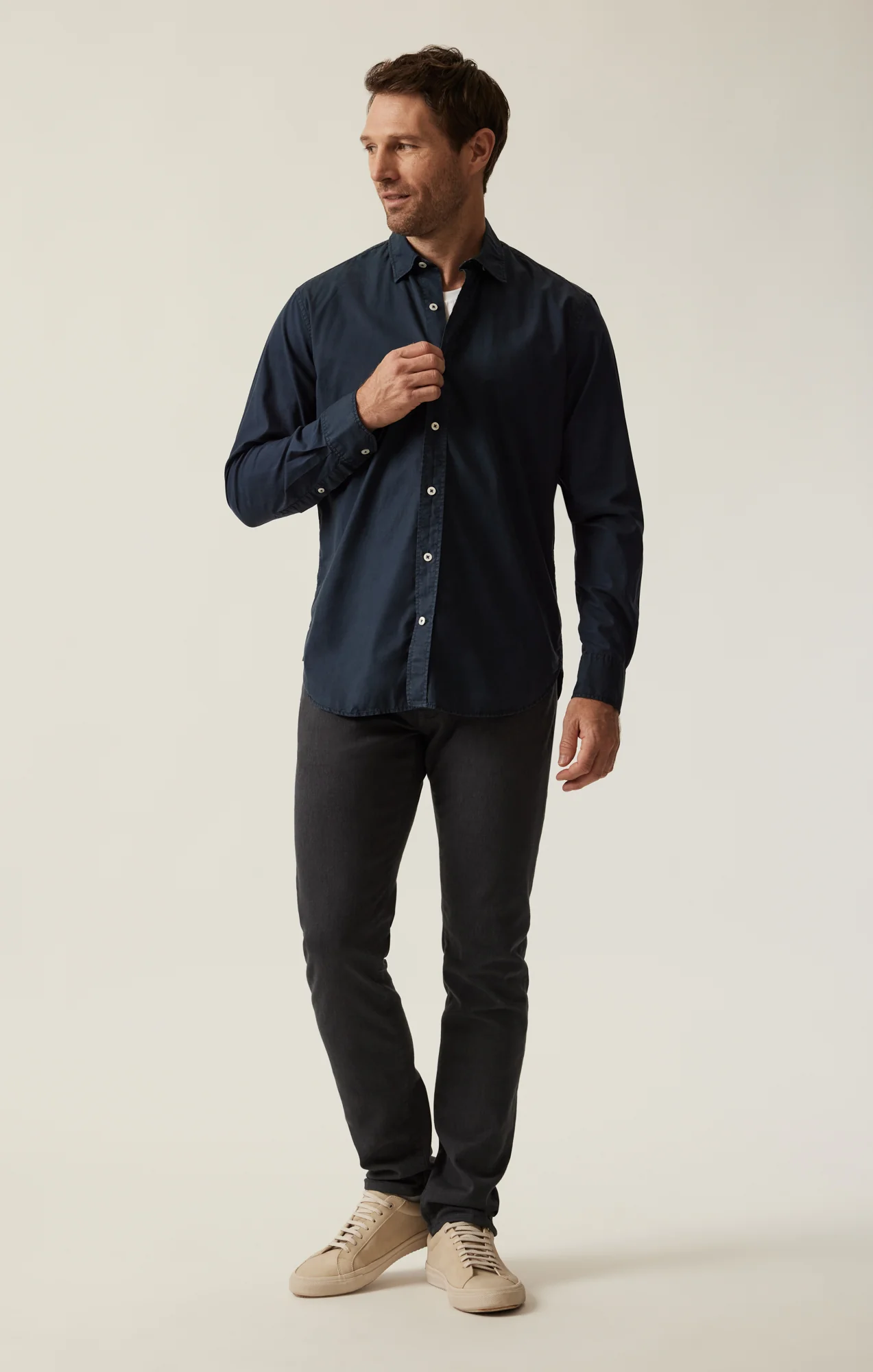 Luxe Twill Shirt In Dress Blues - Image 4