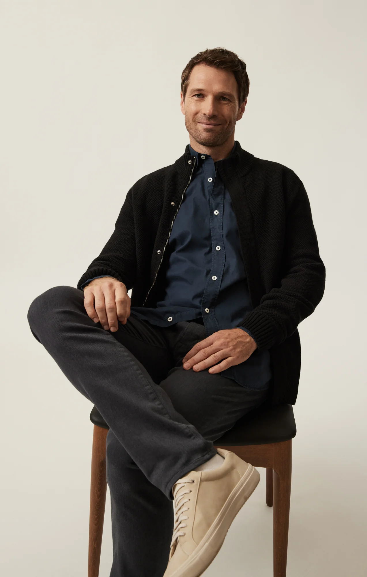 Luxe Twill Shirt In Dress Blues - Image 8