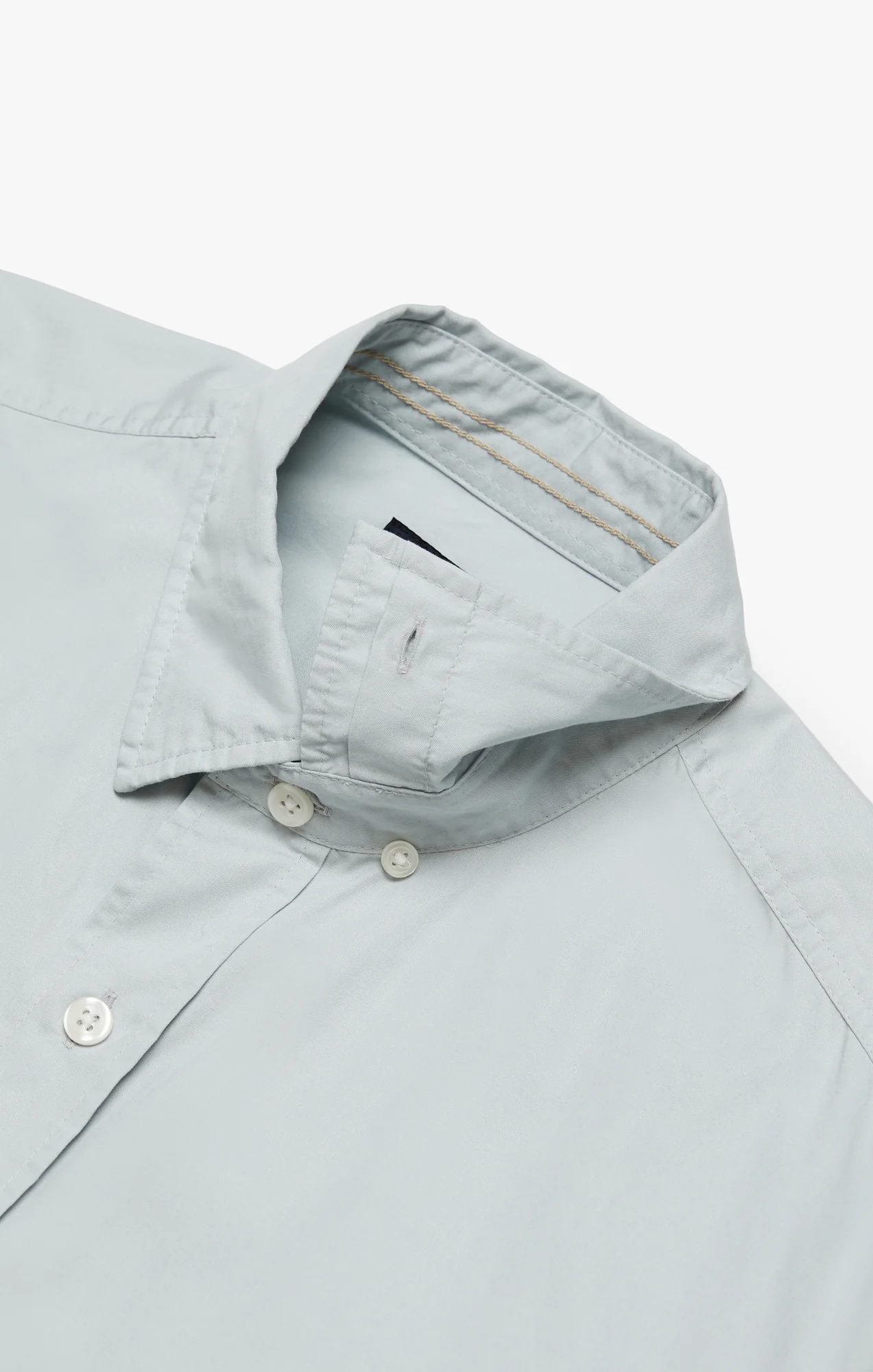 Luxe Twill Shirt In Pearl Blue - Image 10