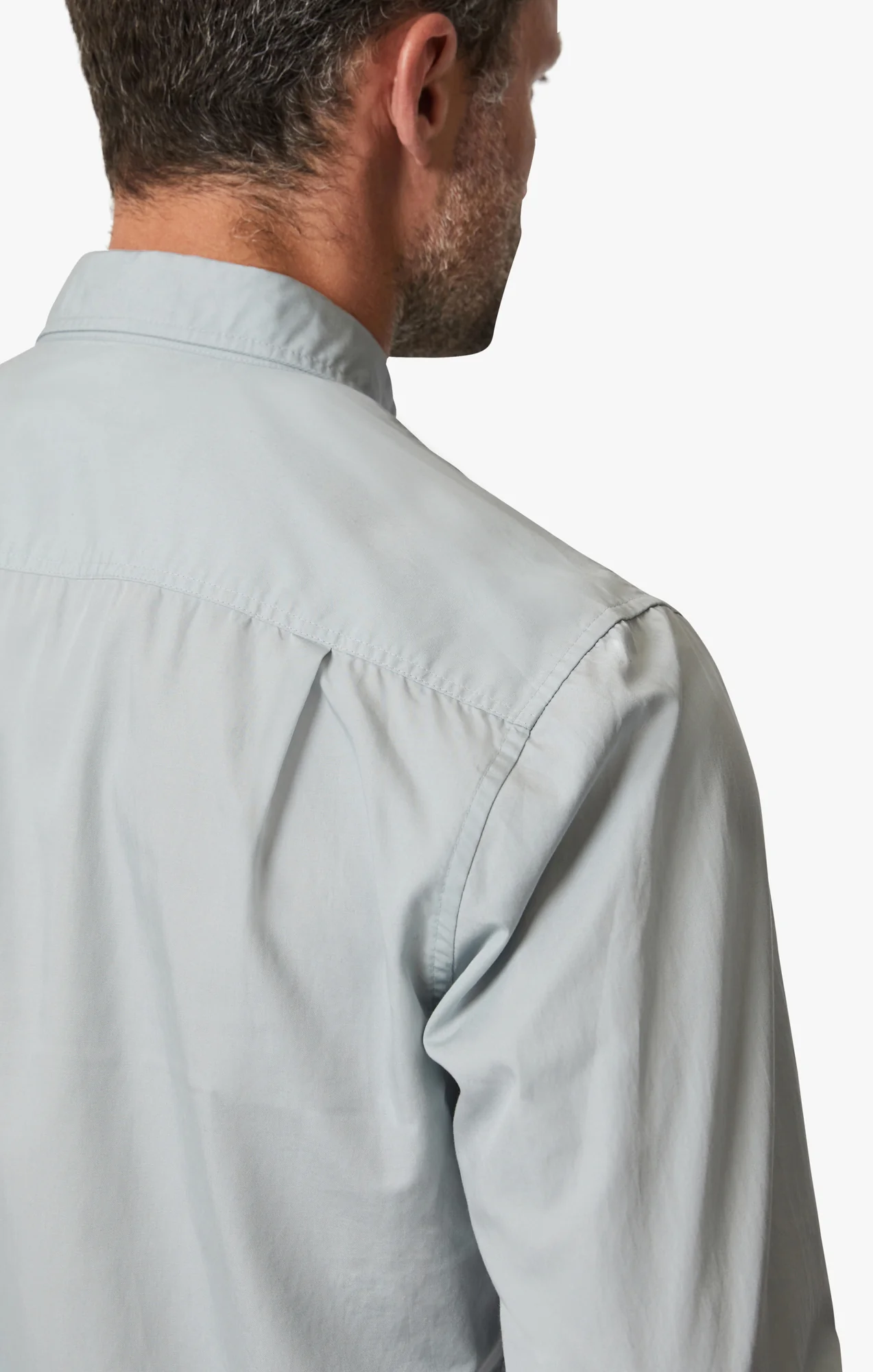 Luxe Twill Shirt In Pearl Blue - Image 4