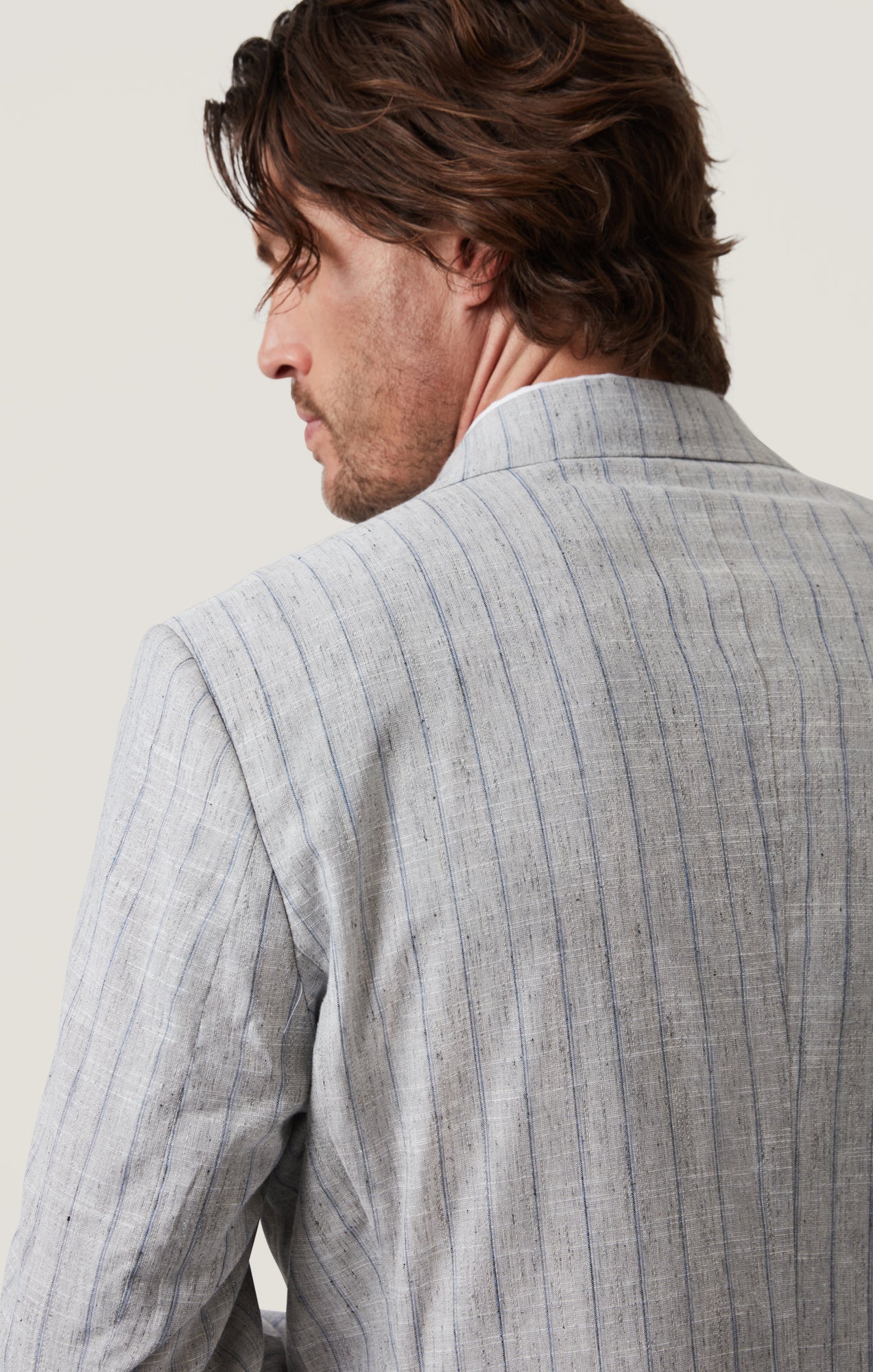 Matteo Checked Blazer in Grey Melange - Image 5