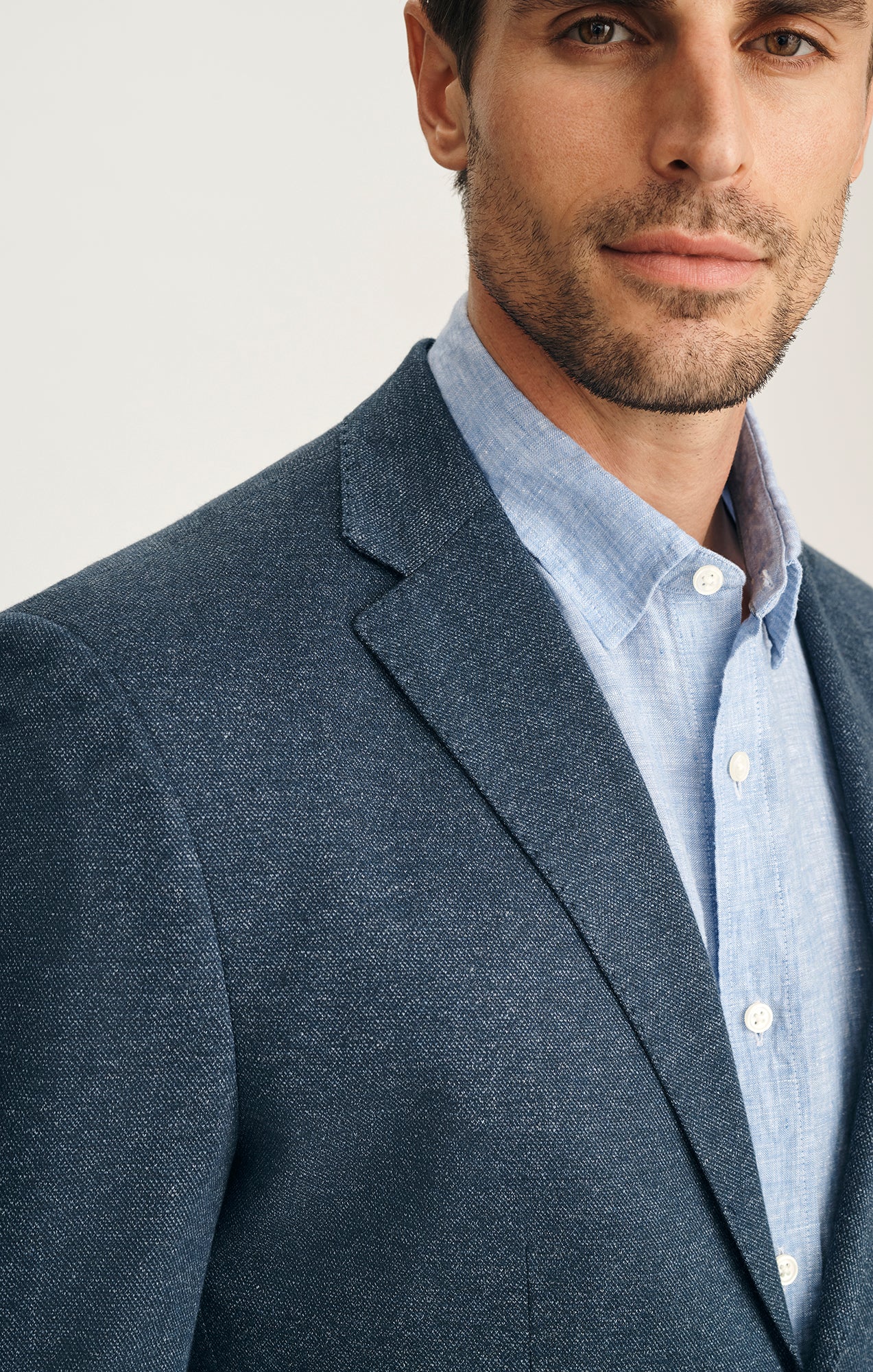 Matteo Melange Blazer In Navy - Image 3