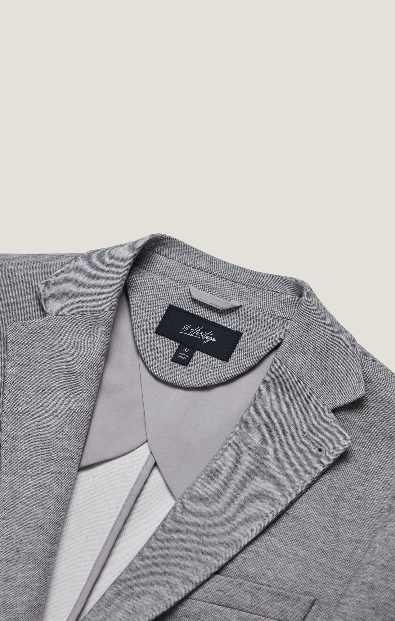 Matteo Pique Blazer in Grey Melange - Image 10